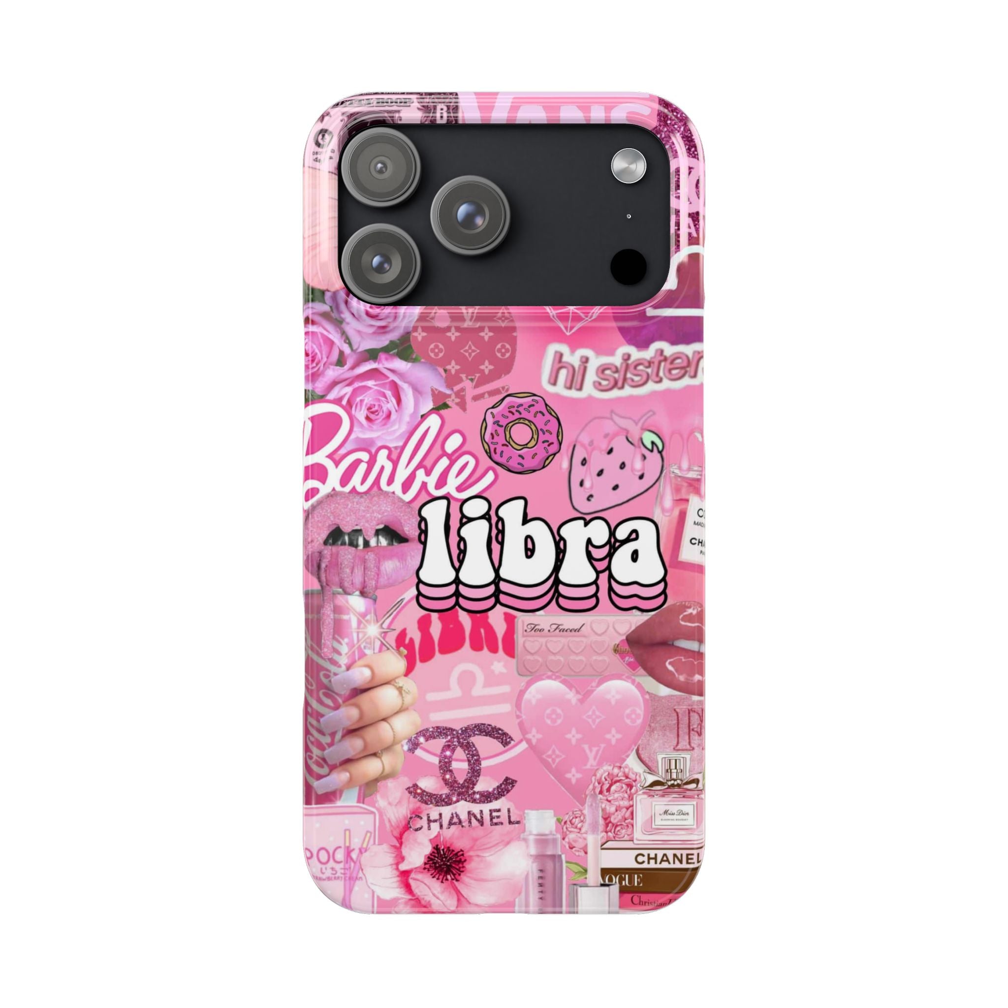 Libra Pink Collage Slim Phone Case
