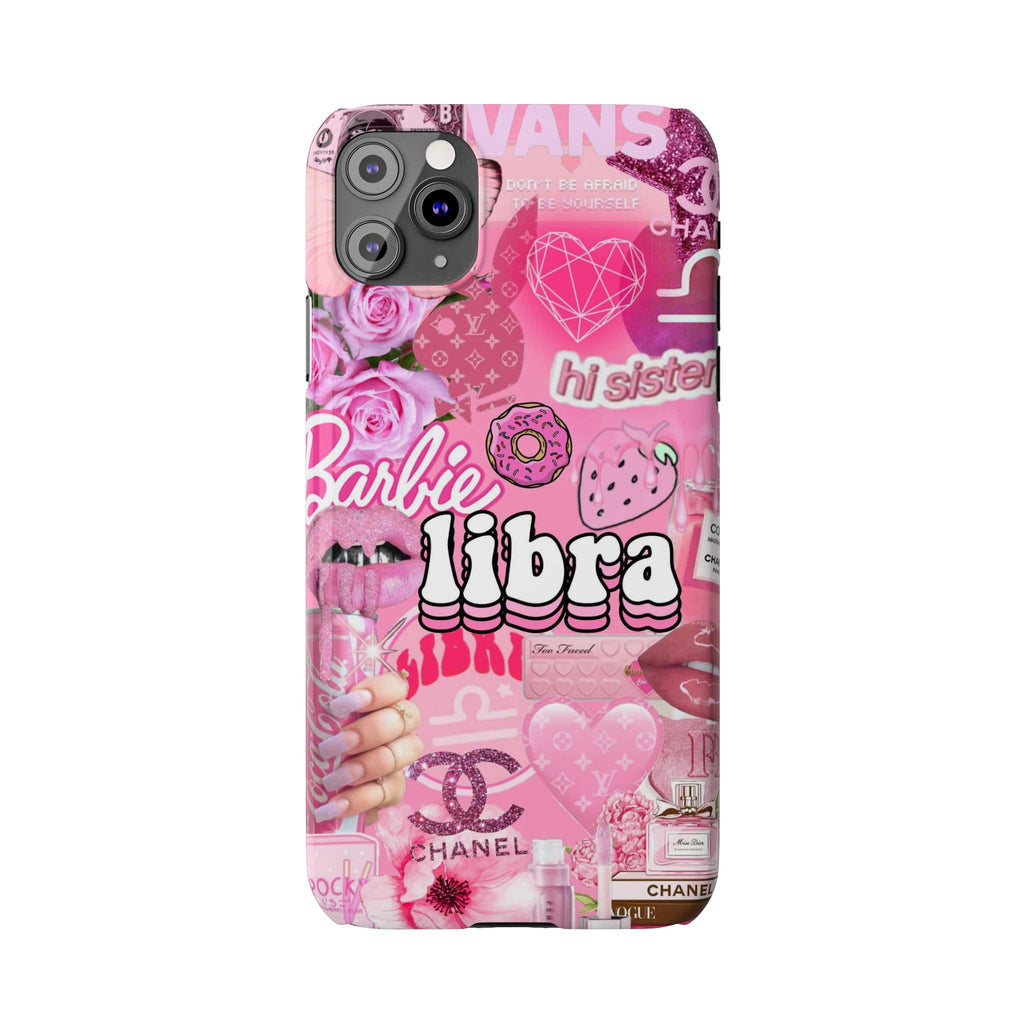 Libra Pink Collage Slim Phone Case