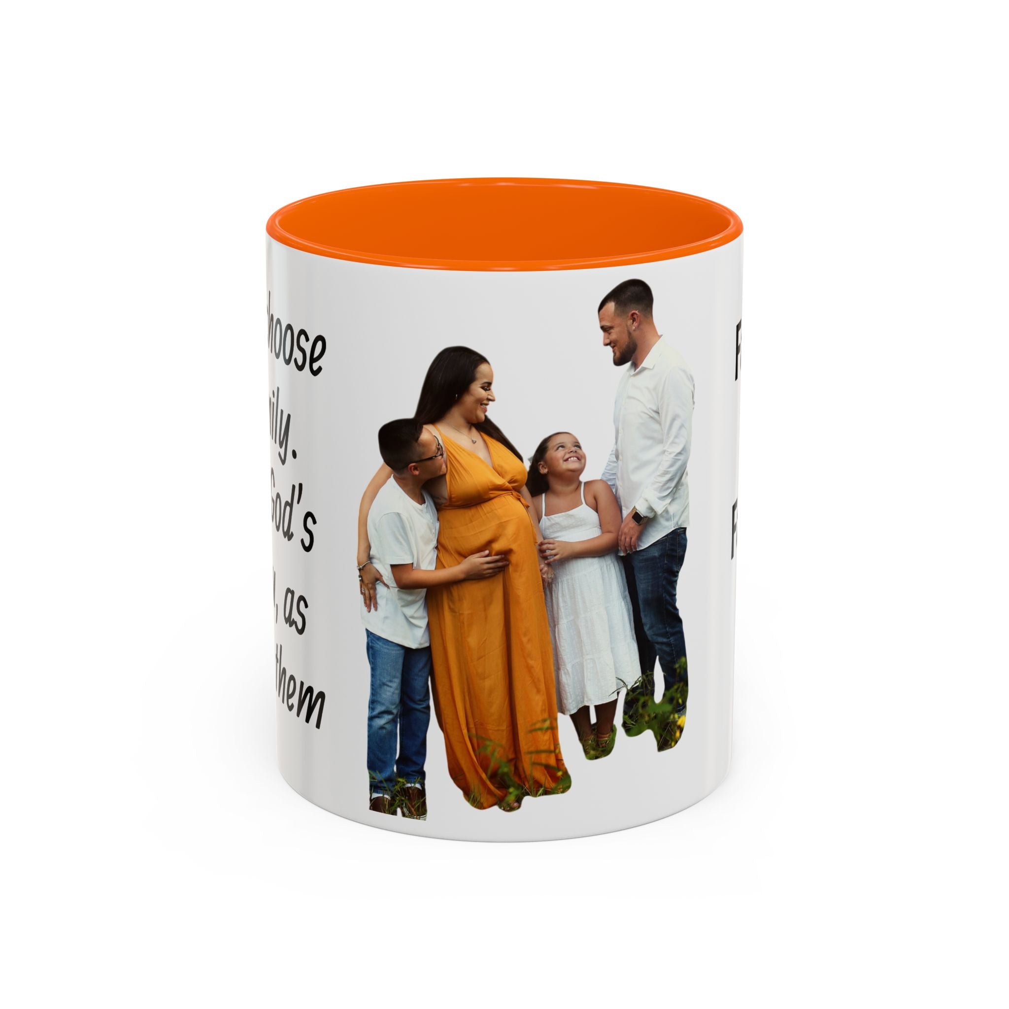 Personalized Family Photo Accent Coffee Mug — Custom 11/15oz Gift