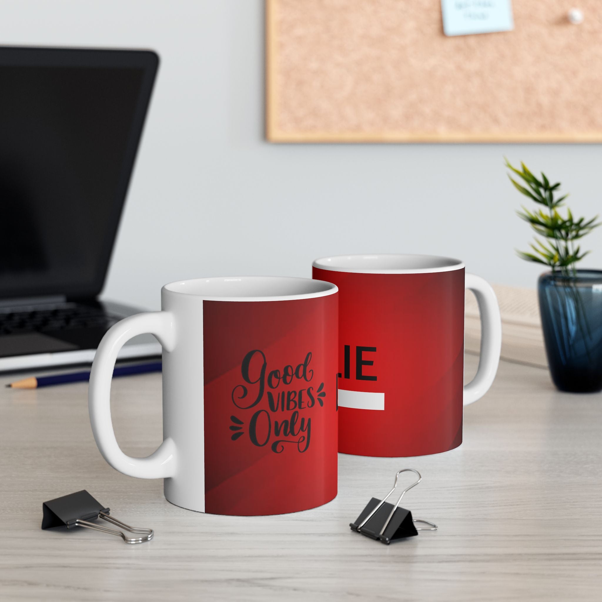 Personalized Name Red Ceramic Mug – Personalized 11oz or 15oz Coffee Cup