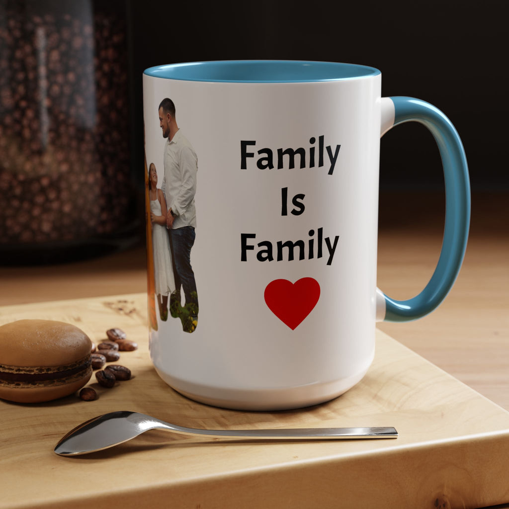 Personalized Family Photo Accent Coffee Mug — Custom 11/15oz Gift