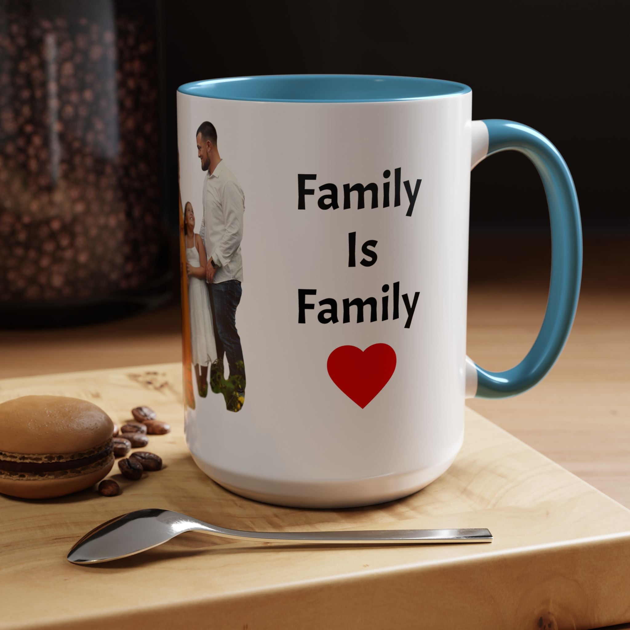 Personalized Family Photo Accent Coffee Mug — Custom 11/15oz Gift