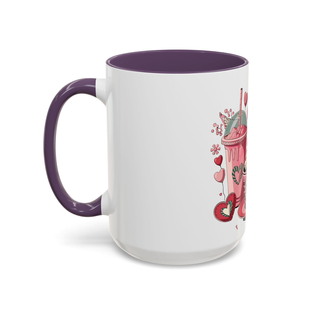 Valentine Dessert Love Accent Coffee Mug — Heart Cupcakes & Sweets 11/15oz