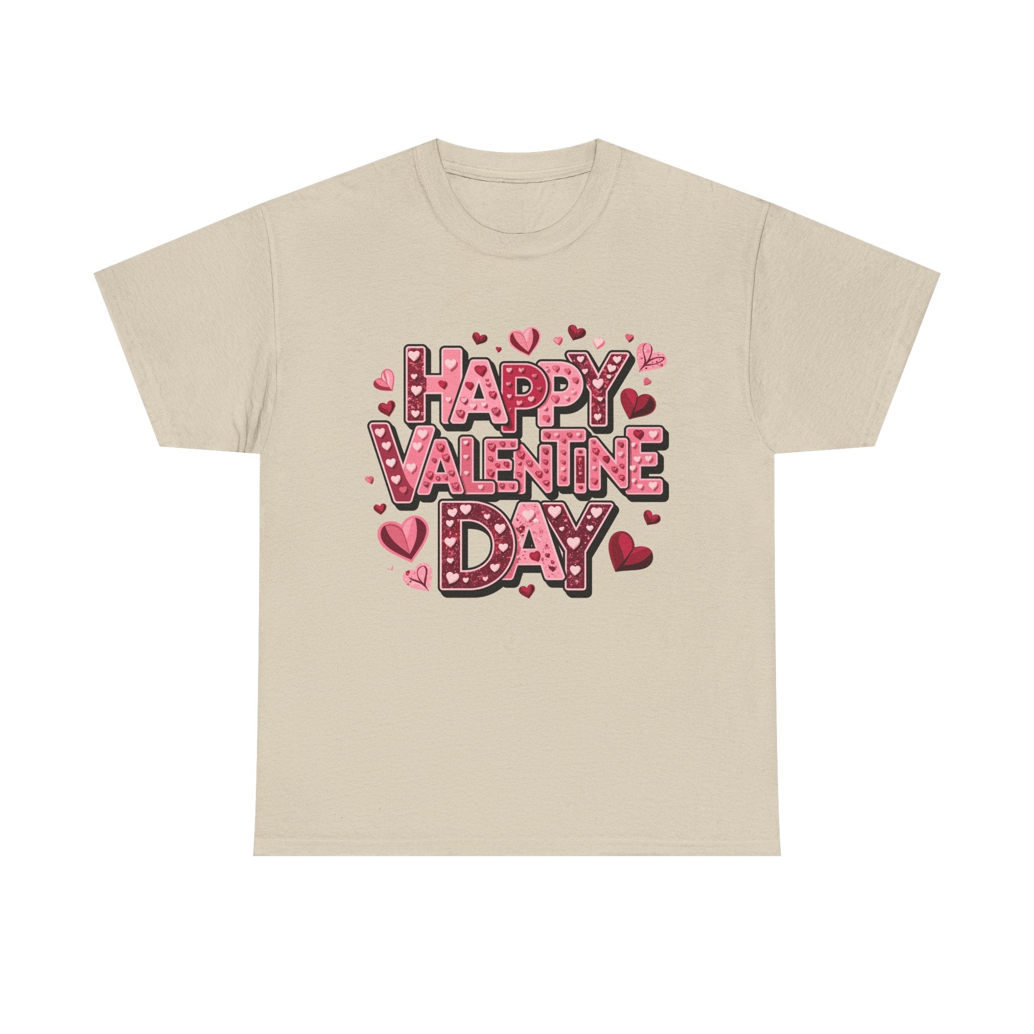Valentine's Day Tee — 'Happy Valentine Day' Heart Graphic Shirt
