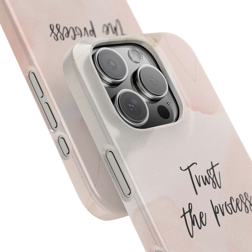 Slim Phone Case — Trust the Process Floral Watercolor Phone Cover