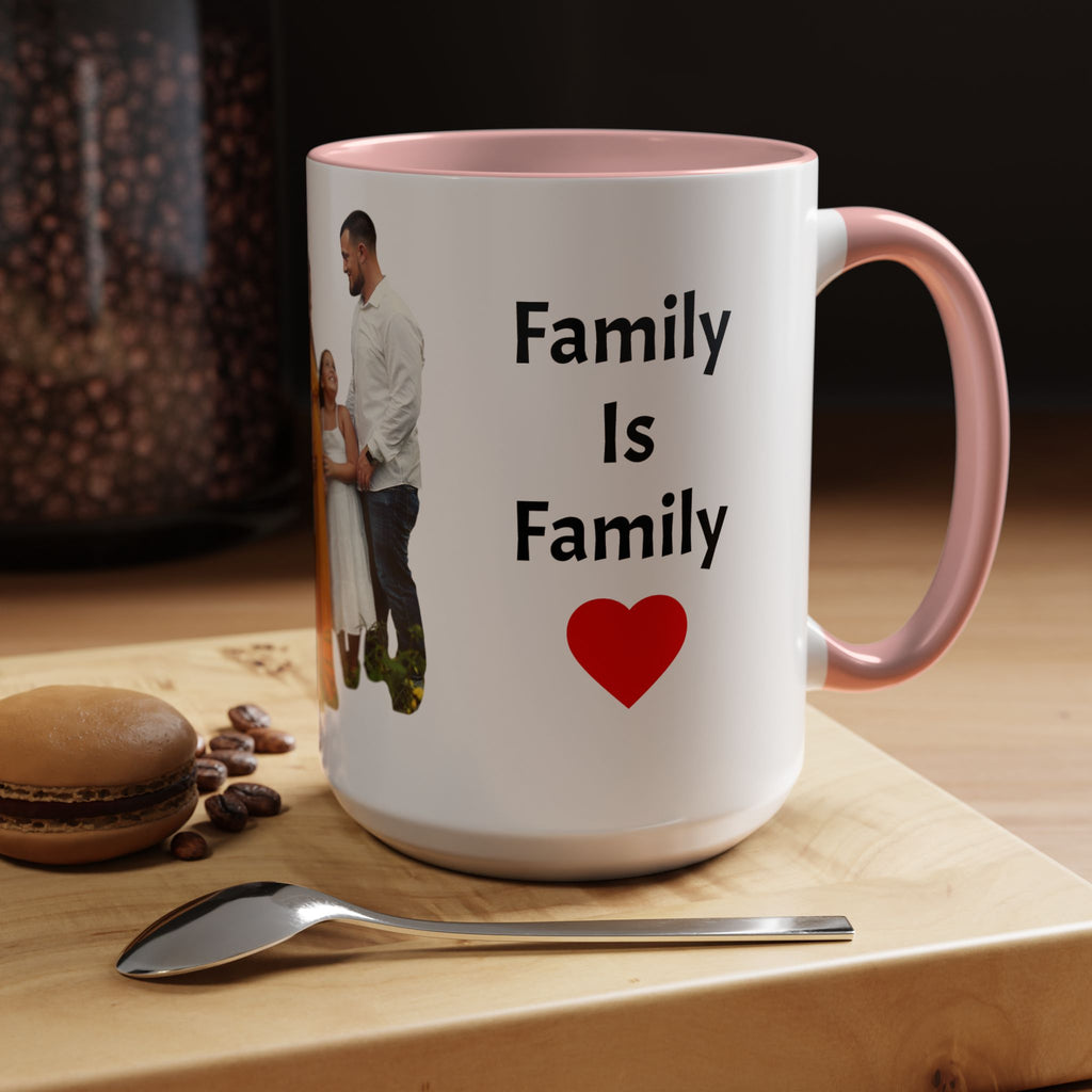 Personalized Family Photo Accent Coffee Mug — Custom 11/15oz Gift