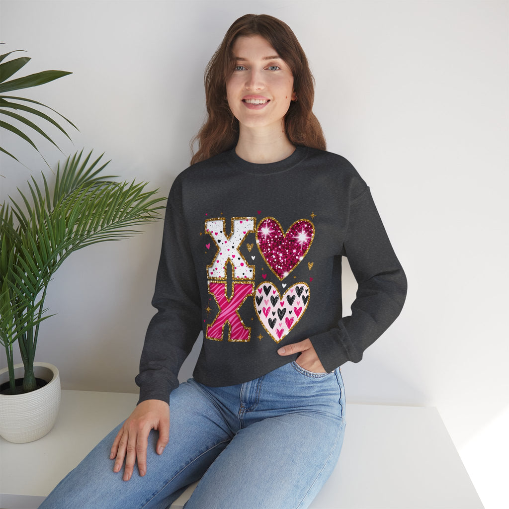 Valentine XOXO Heart Crewneck Sweatshirt