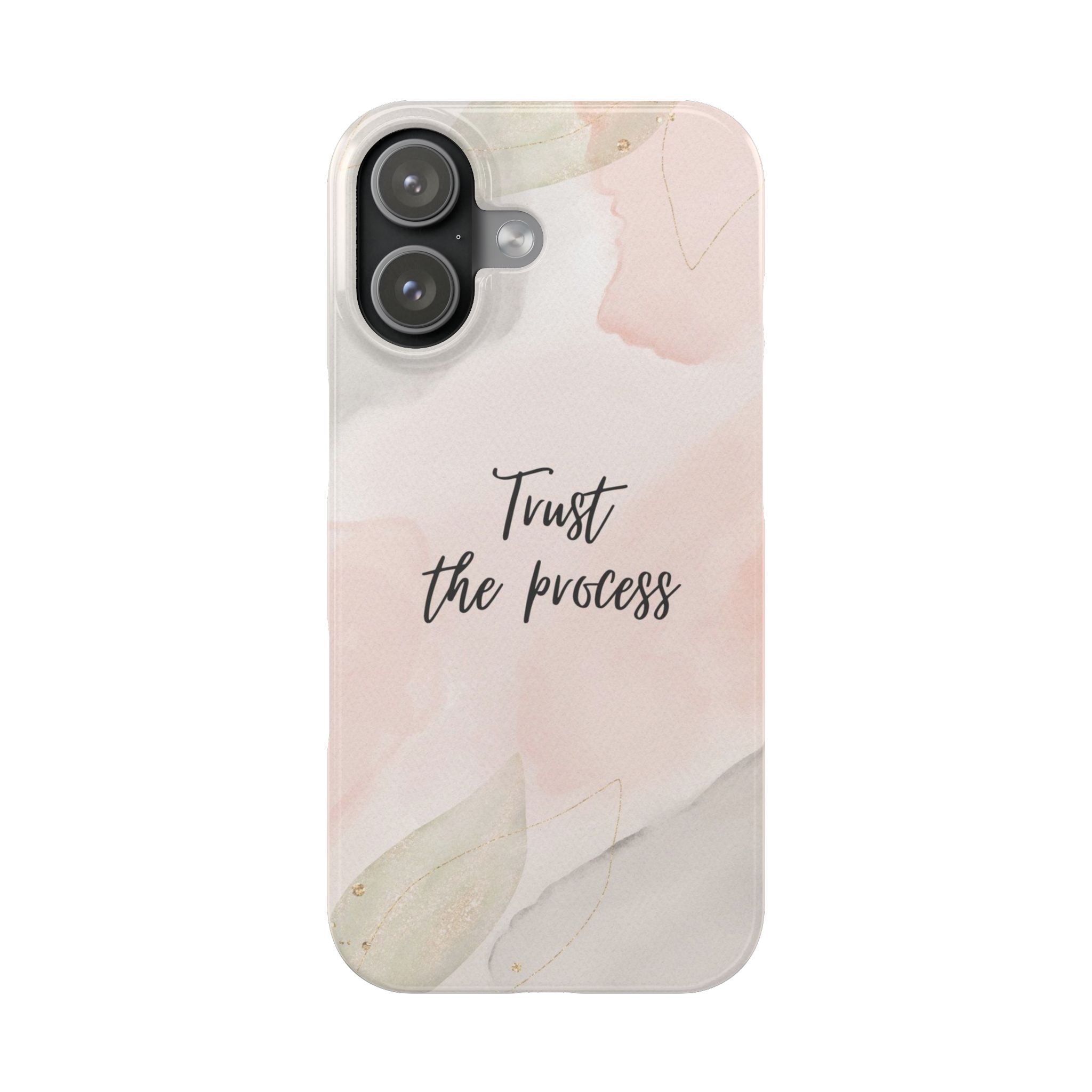 Slim Phone Case — Trust the Process Floral Watercolor Phone Cover