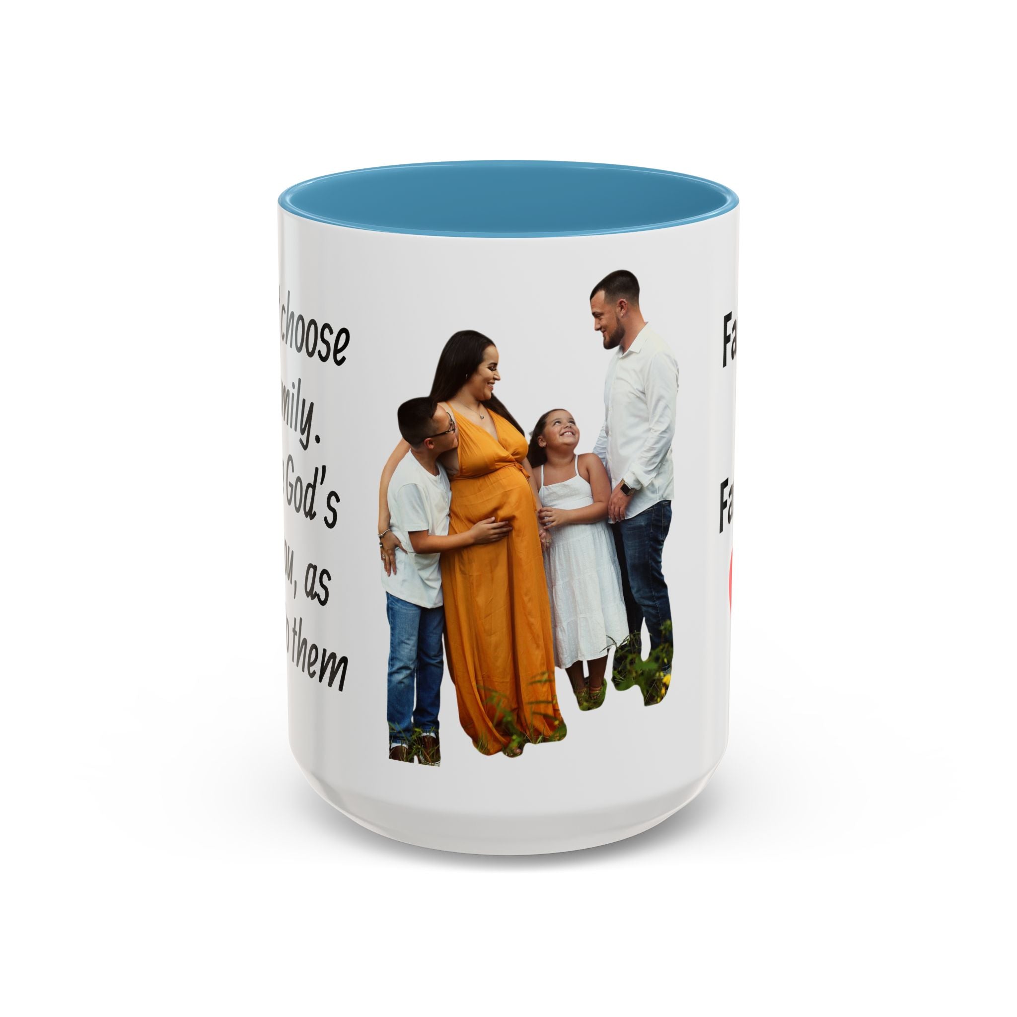 Personalized Family Photo Accent Coffee Mug — Custom 11/15oz Gift
