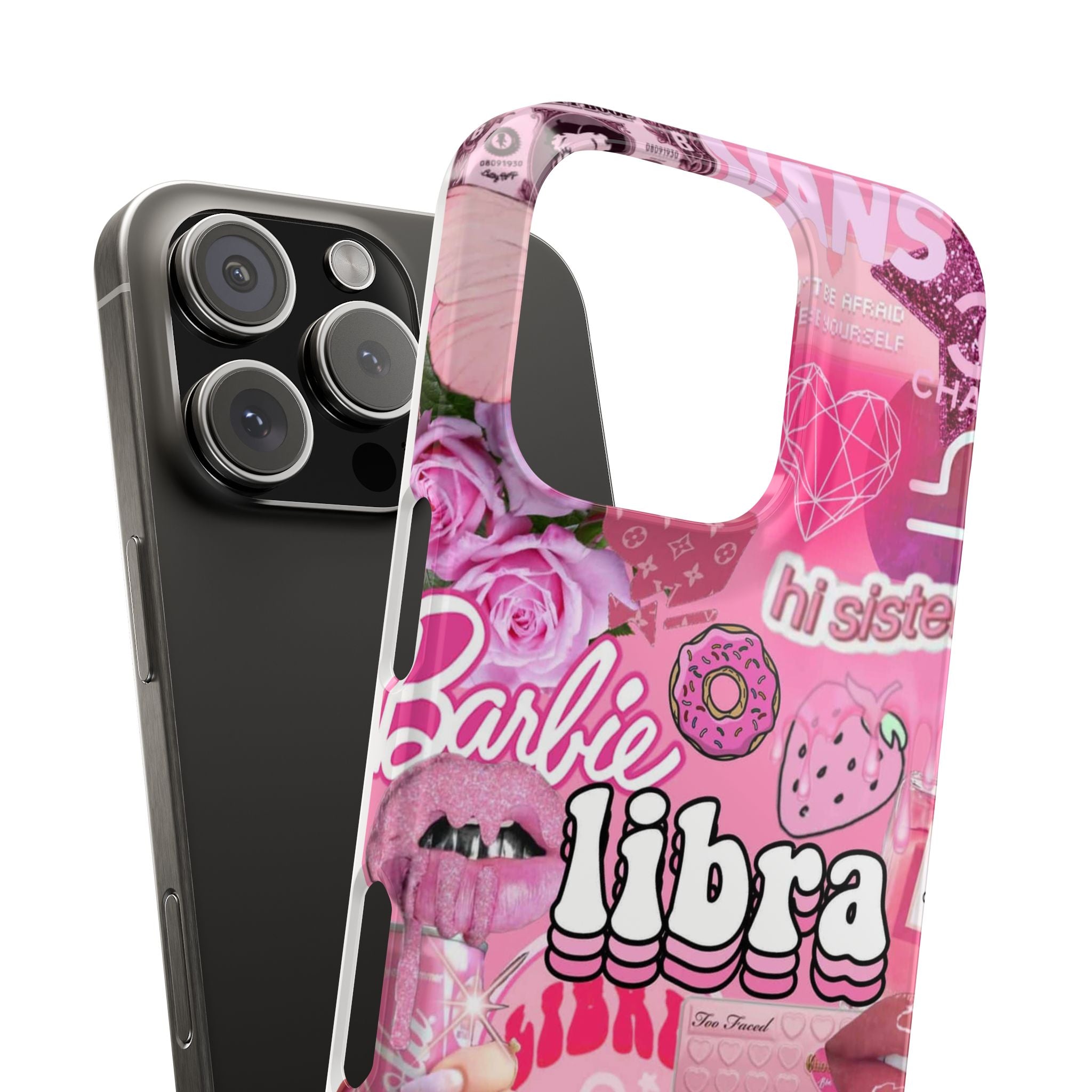 Libra Pink Collage Slim Phone Case