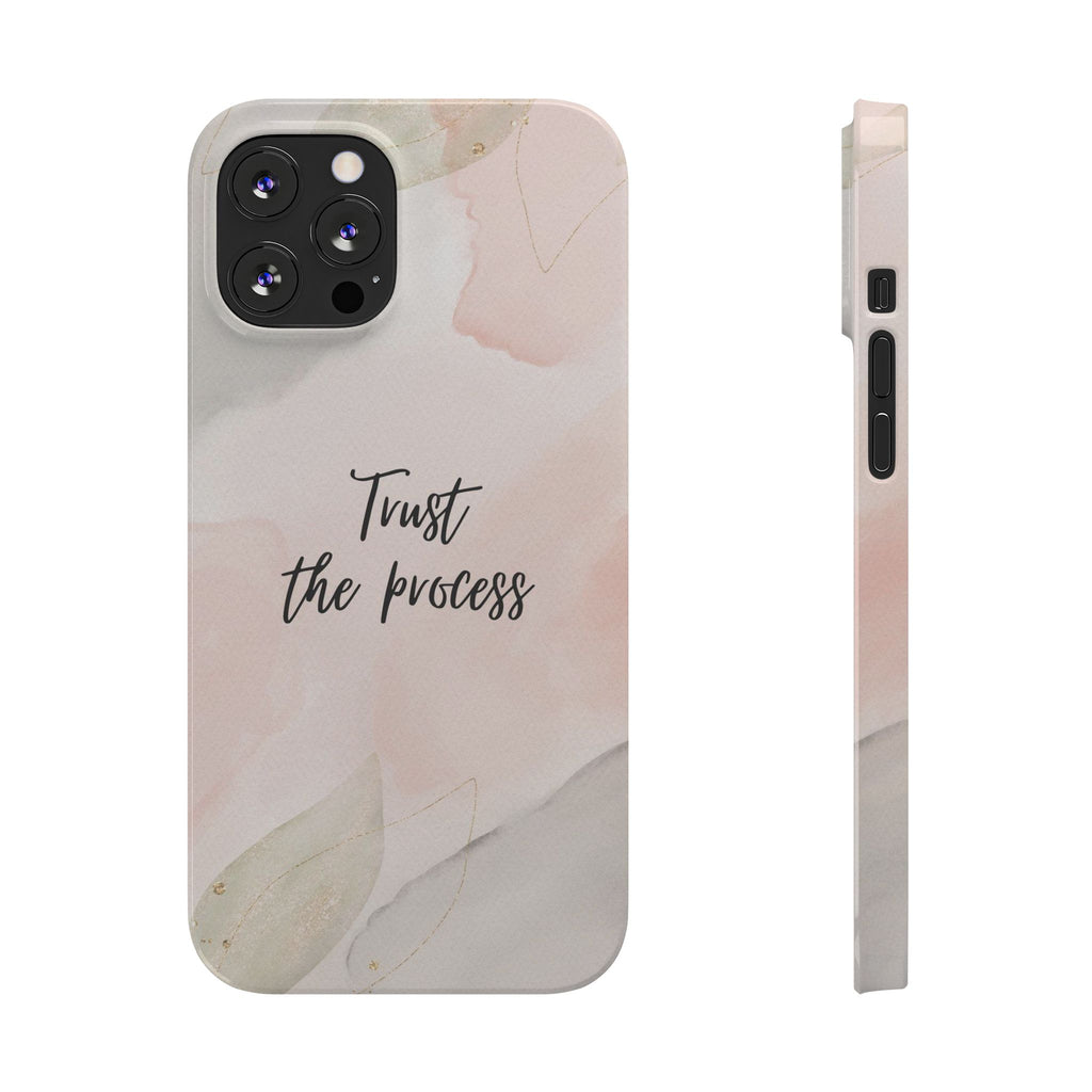 Slim Phone Case — Trust the Process Floral Watercolor Phone Cover