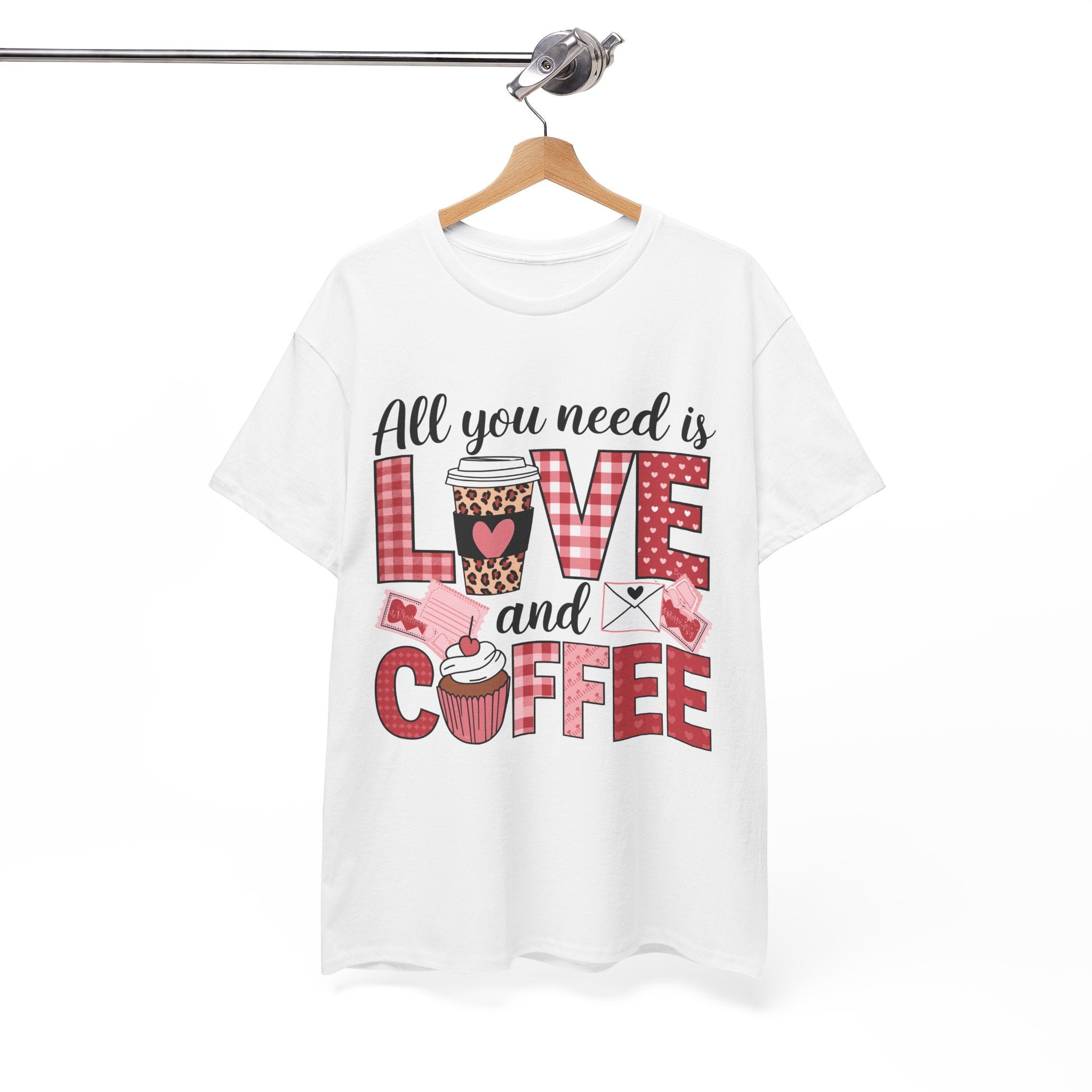 All You Need Is Love and Coffee T-Shirt — Valentine Coffee Tee