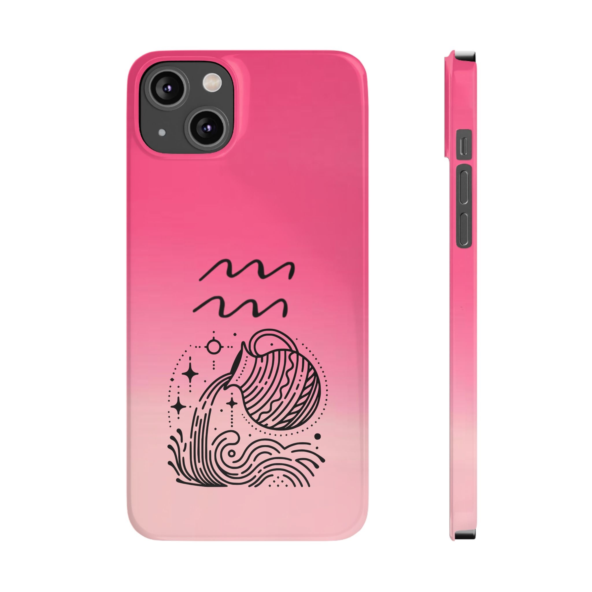 Aquarius Slim Phone Case - Zodiac Astrology Birthday Gift