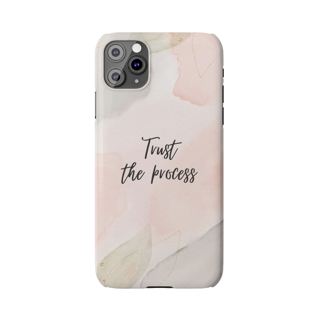 Slim Phone Case — Trust the Process Floral Watercolor Phone Cover