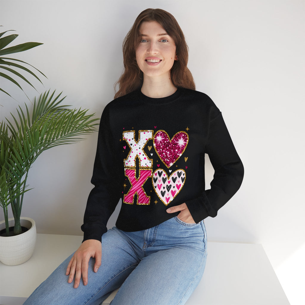 Valentine XOXO Heart Crewneck Sweatshirt