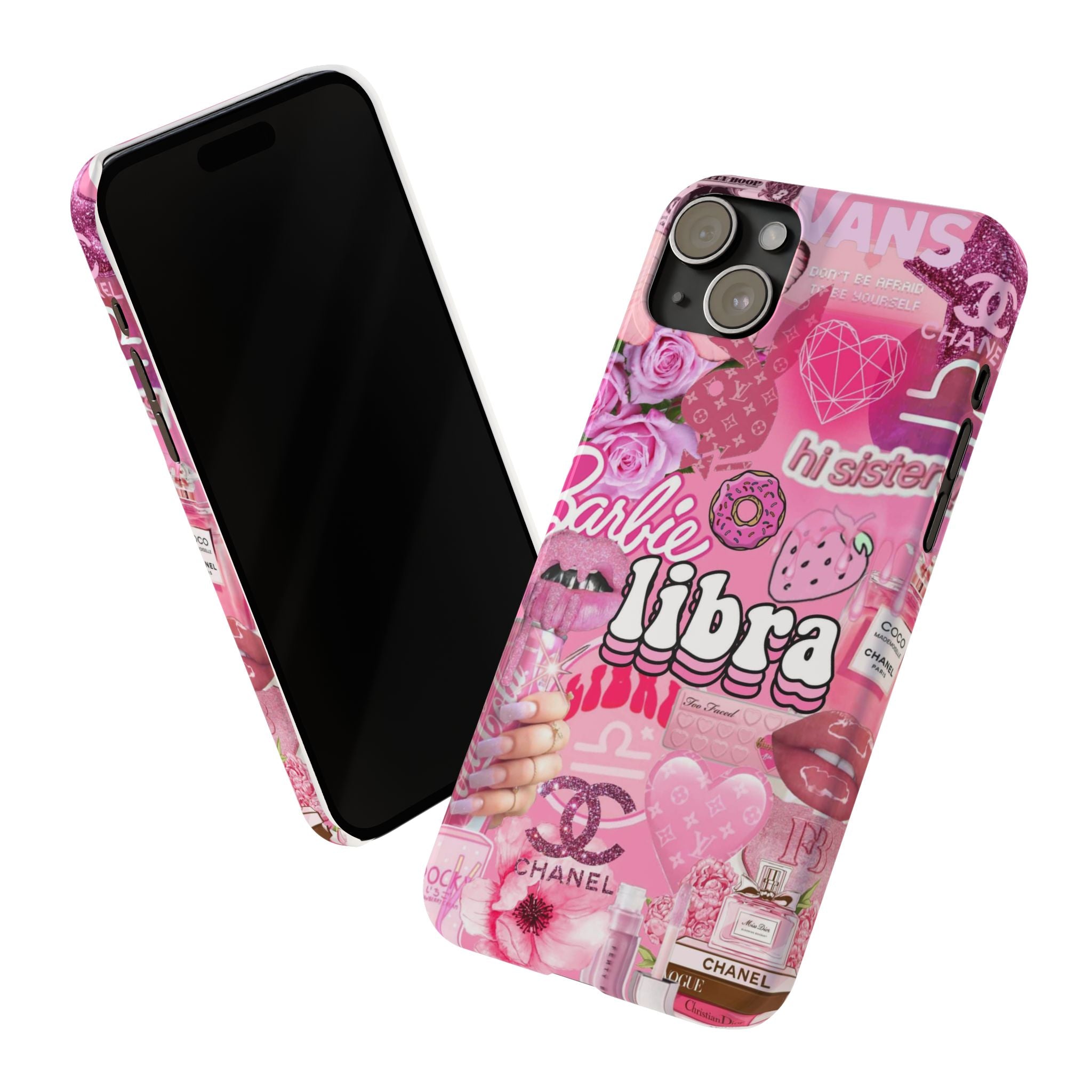 Libra Pink Collage Slim Phone Case