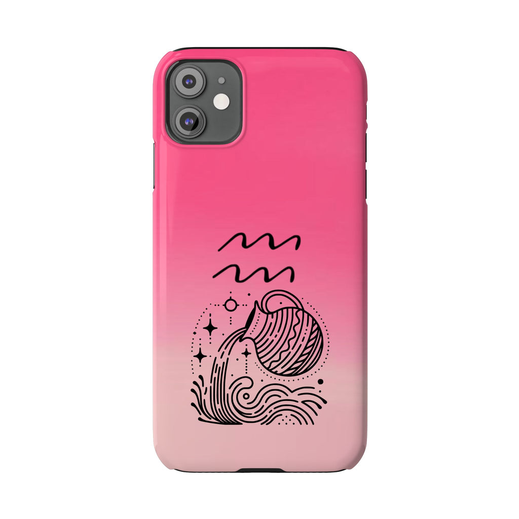 Aquarius Slim Phone Case - Zodiac Astrology Birthday Gift