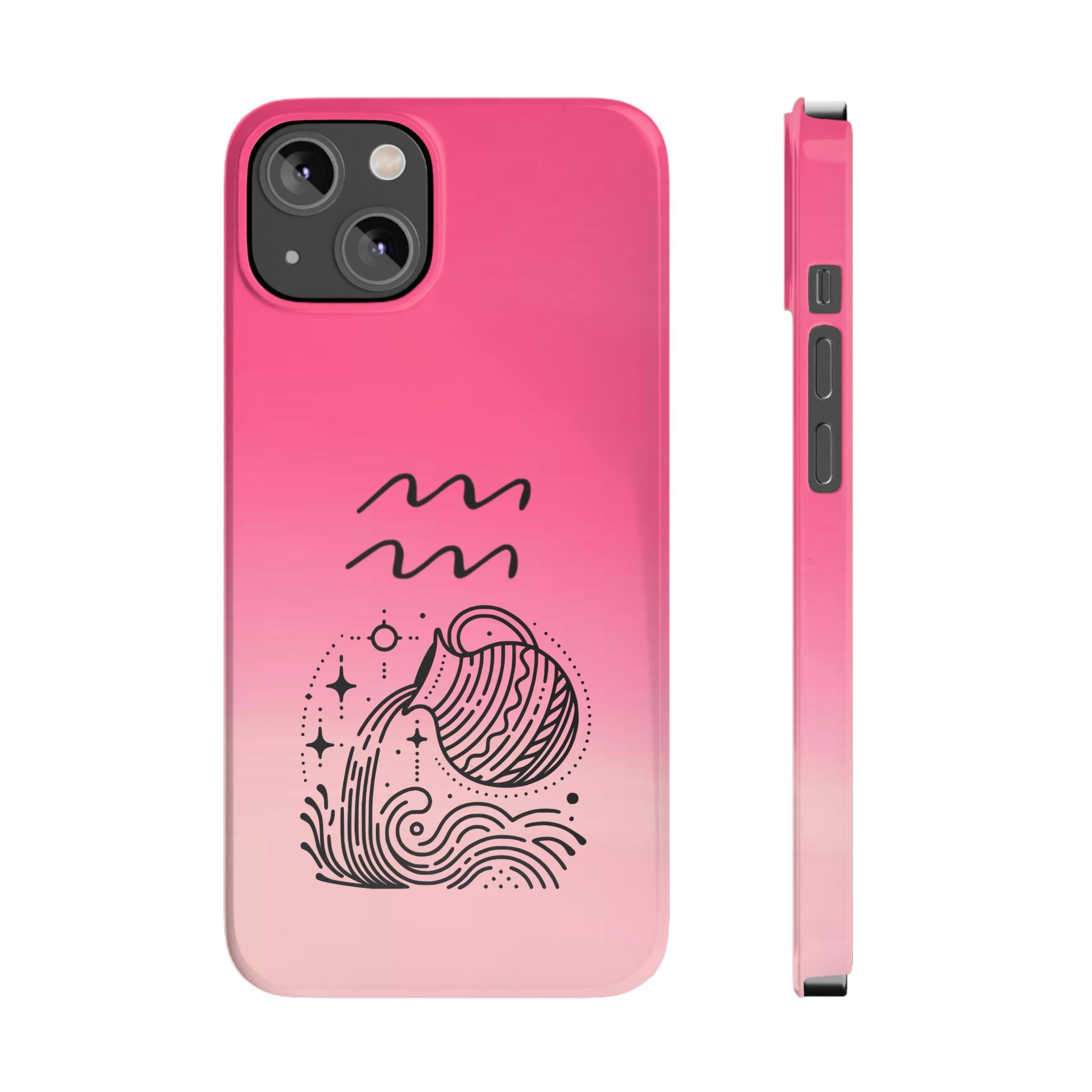 Aquarius Slim Phone Case - Zodiac Astrology Birthday Gift