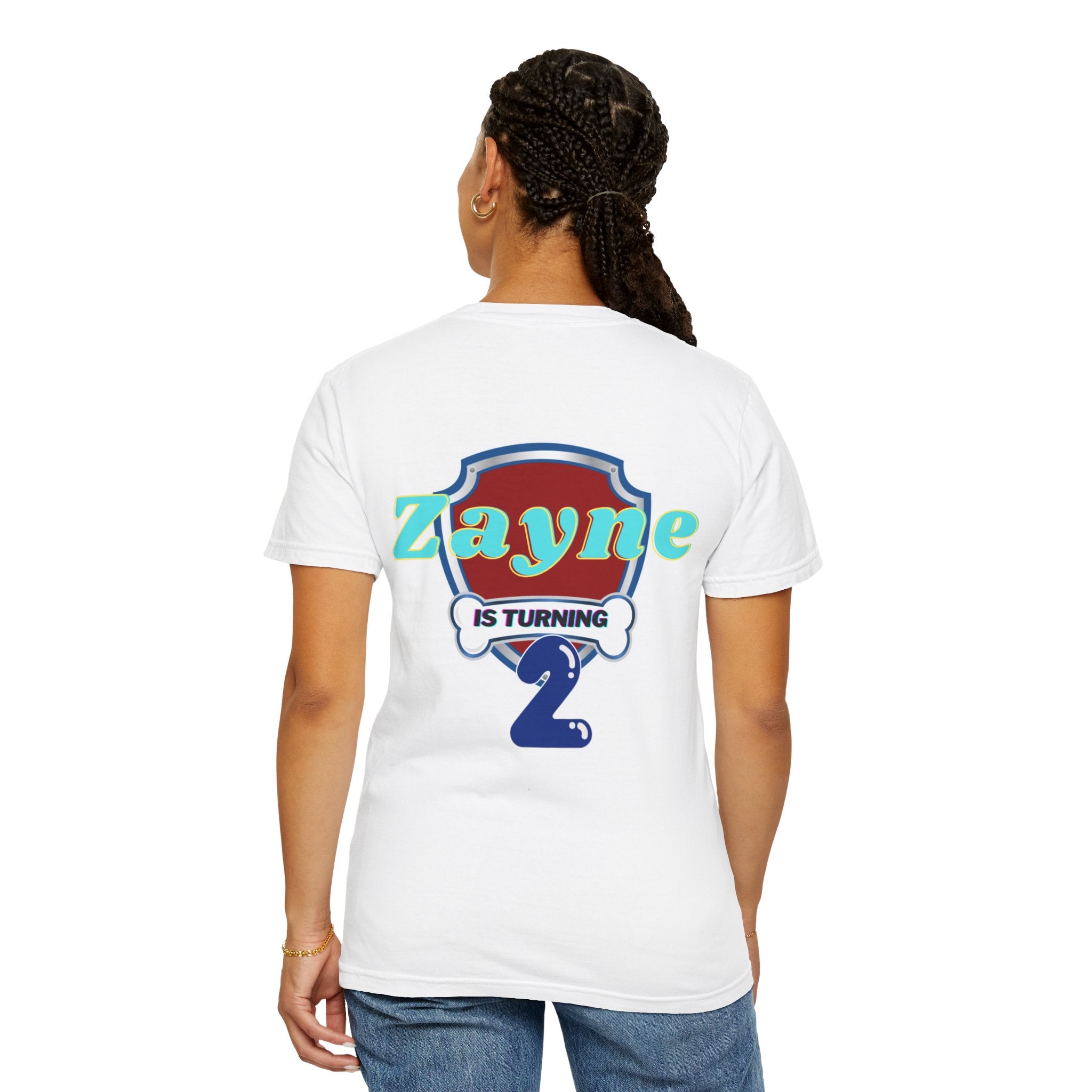 Kids' Paw Patrol Birthday T-Shirt — "Zayne Mommy 2" Personalized Party Tee