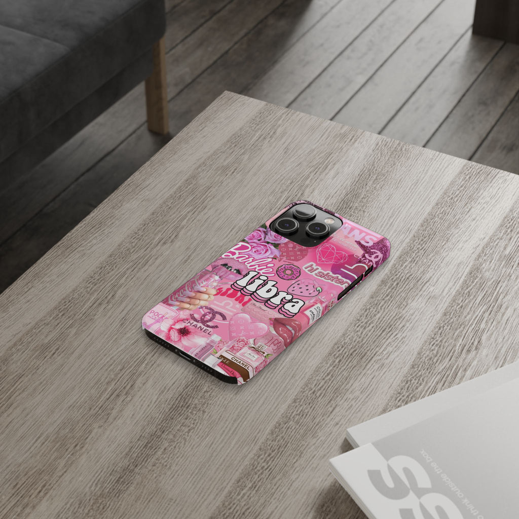 Libra Pink Collage Slim Phone Case