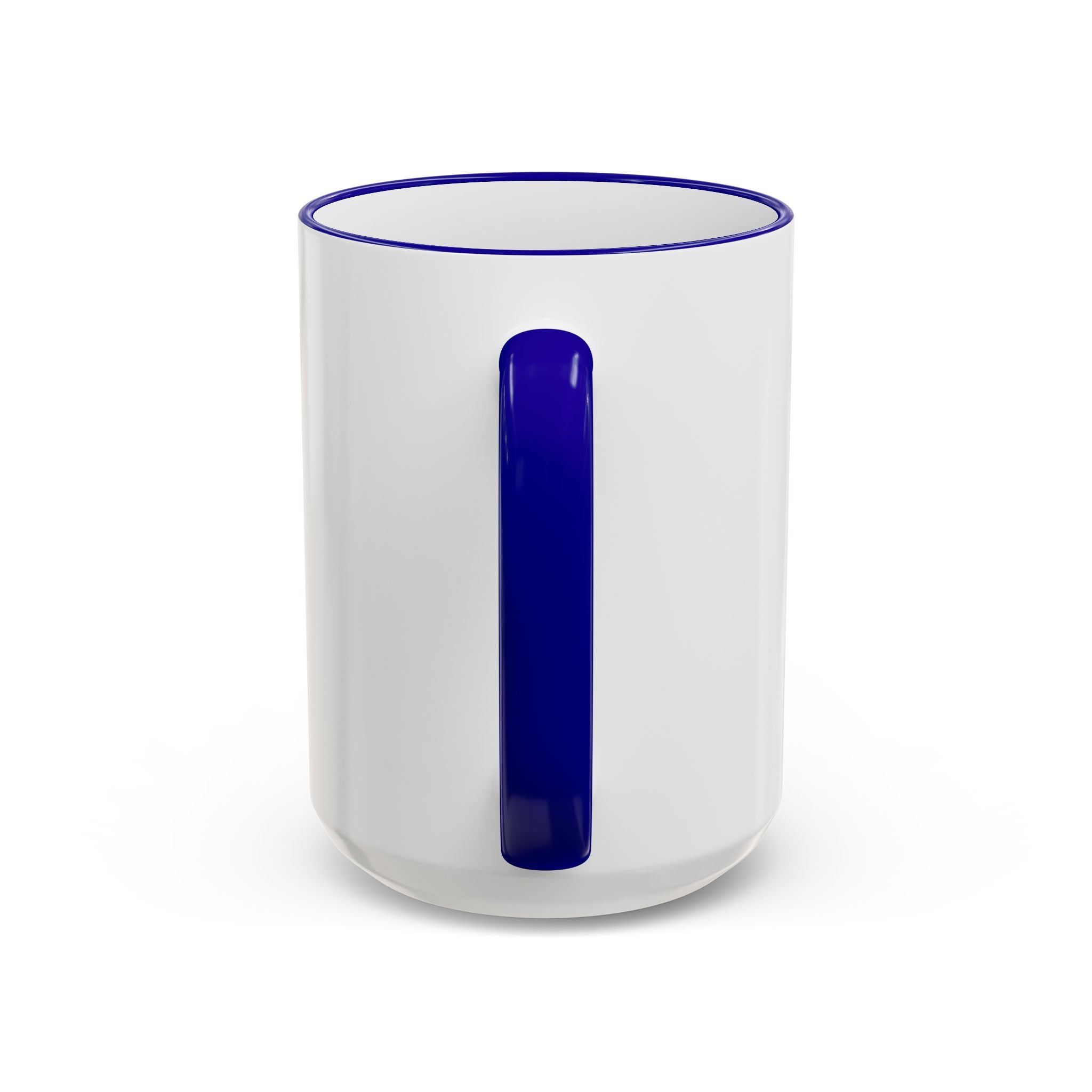 Life Begins After Coffee Accent Rim Mug — Cute Script Coffee Lover Gift (11oz/15oz)