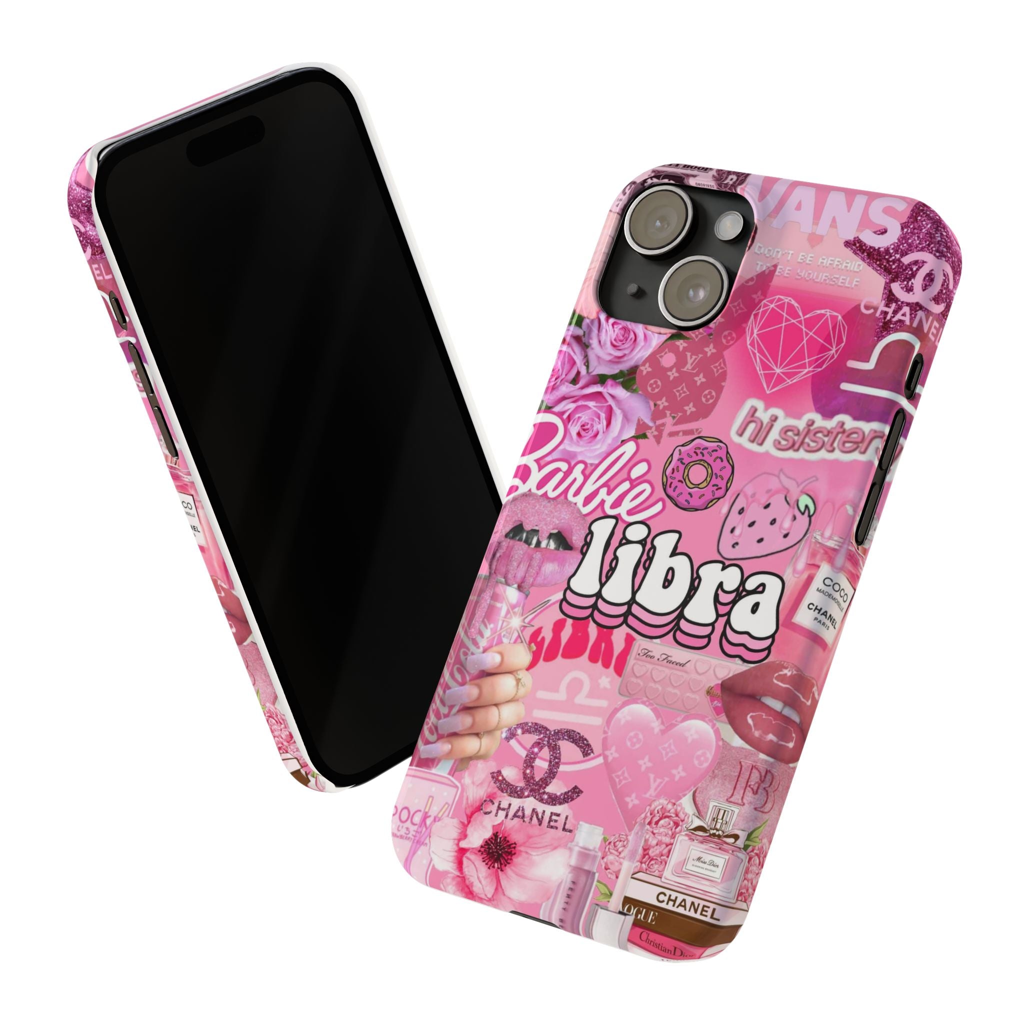 Libra Pink Collage Slim Phone Case