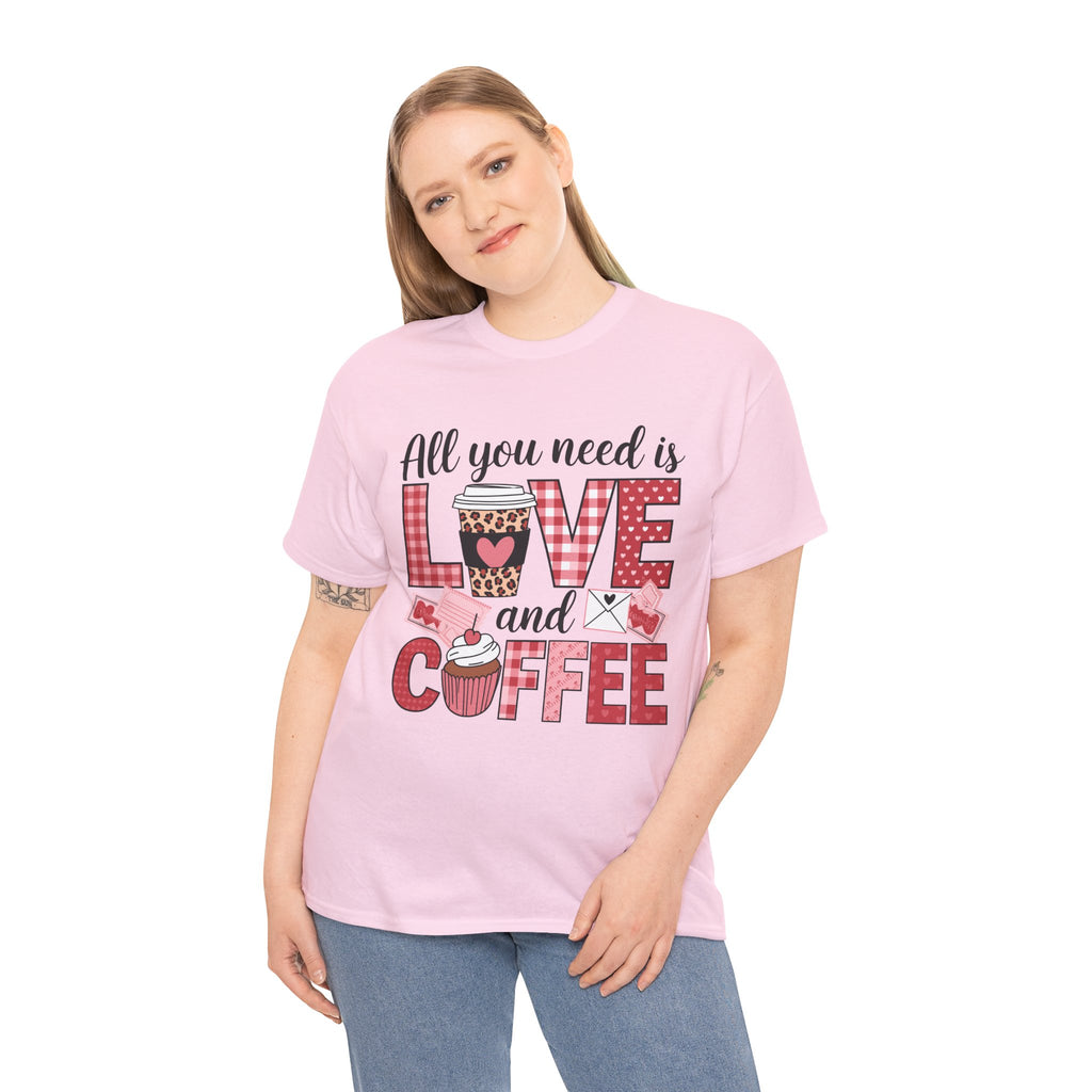 All You Need Is Love and Coffee T-Shirt — Valentine Coffee Tee