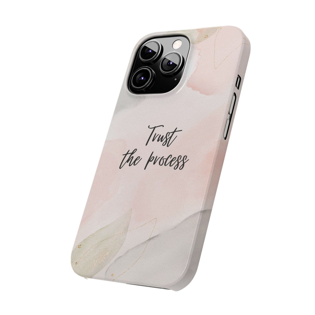 Slim Phone Case — Trust the Process Floral Watercolor Phone Cover