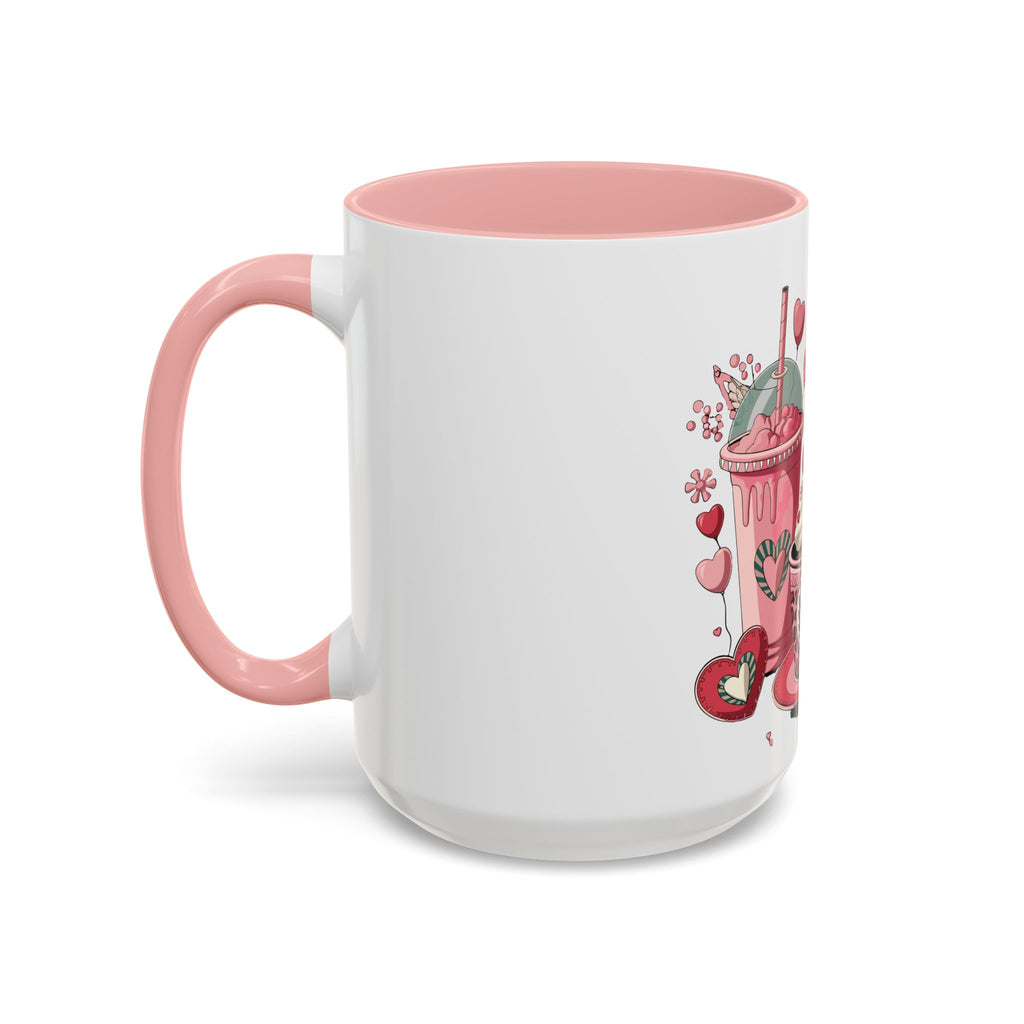 Valentine Dessert Love Accent Coffee Mug — Heart Cupcakes & Sweets 11/15oz