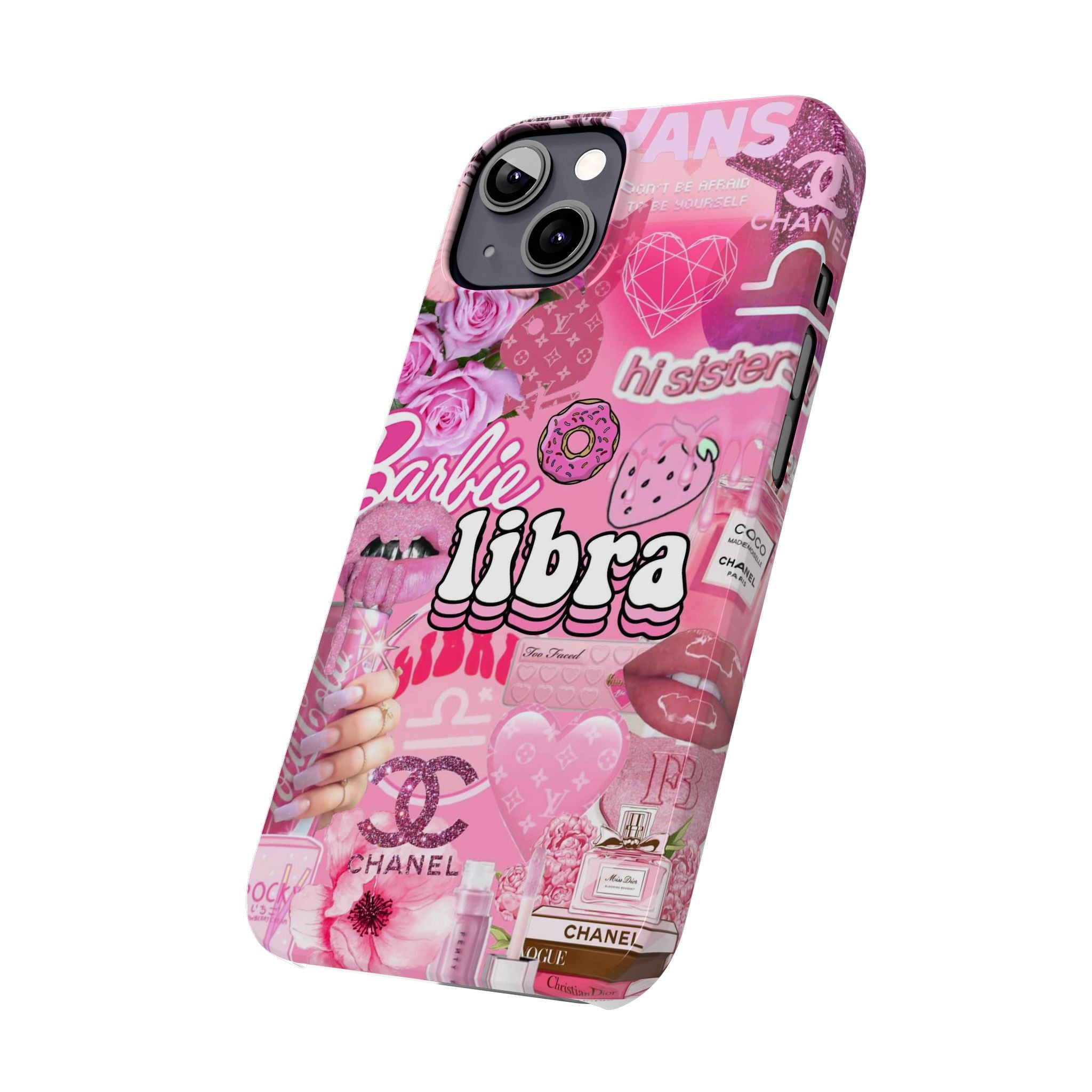 Libra Pink Collage Slim Phone Case