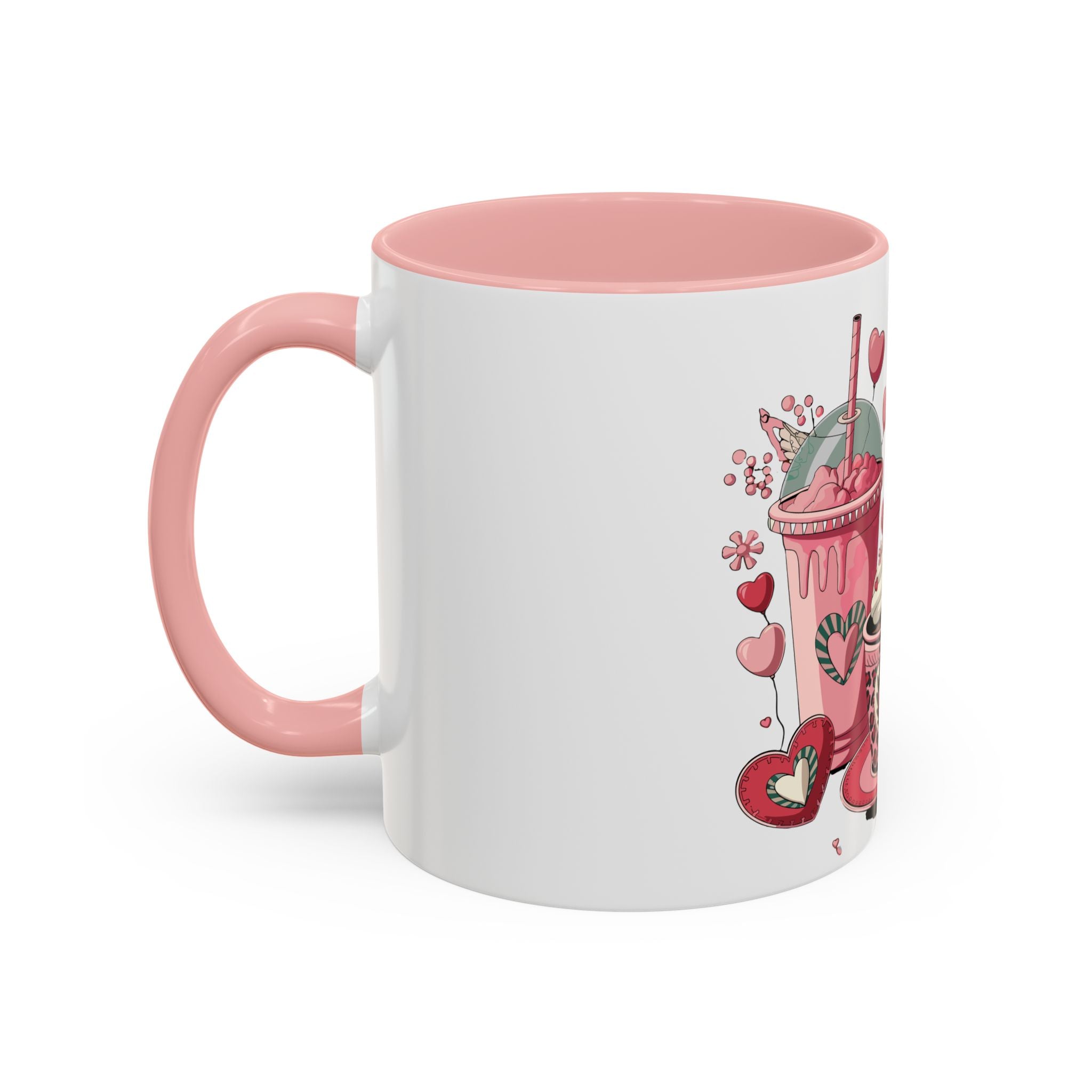 Valentine Dessert Love Accent Coffee Mug — Heart Cupcakes & Sweets 11/15oz