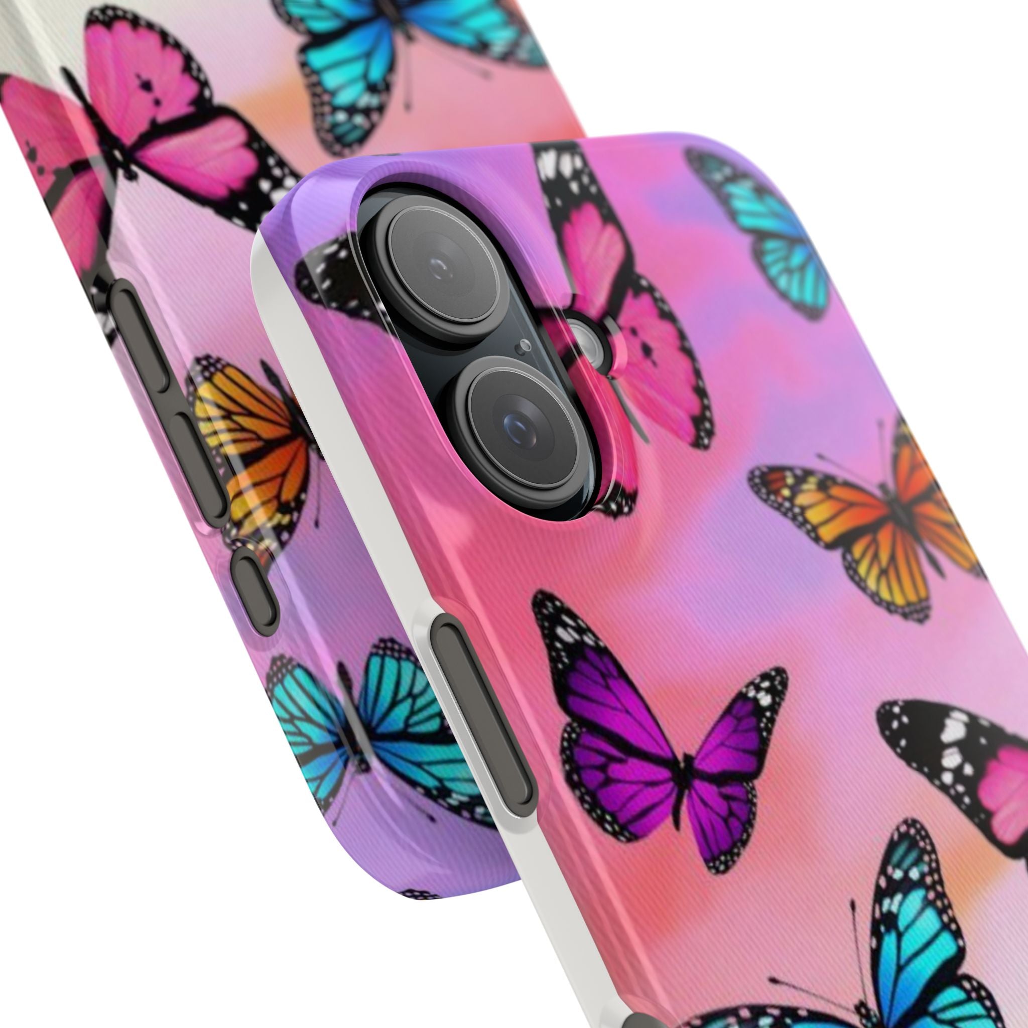 Butterfly Dream Slim Phone Case — Pastel Gradient Floral Wings Design