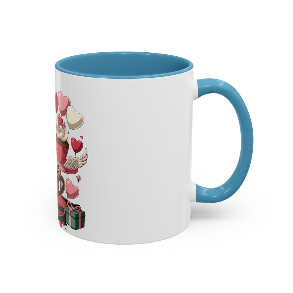 Valentine Dessert Love Accent Coffee Mug — Heart Cupcakes & Sweets 11/15oz