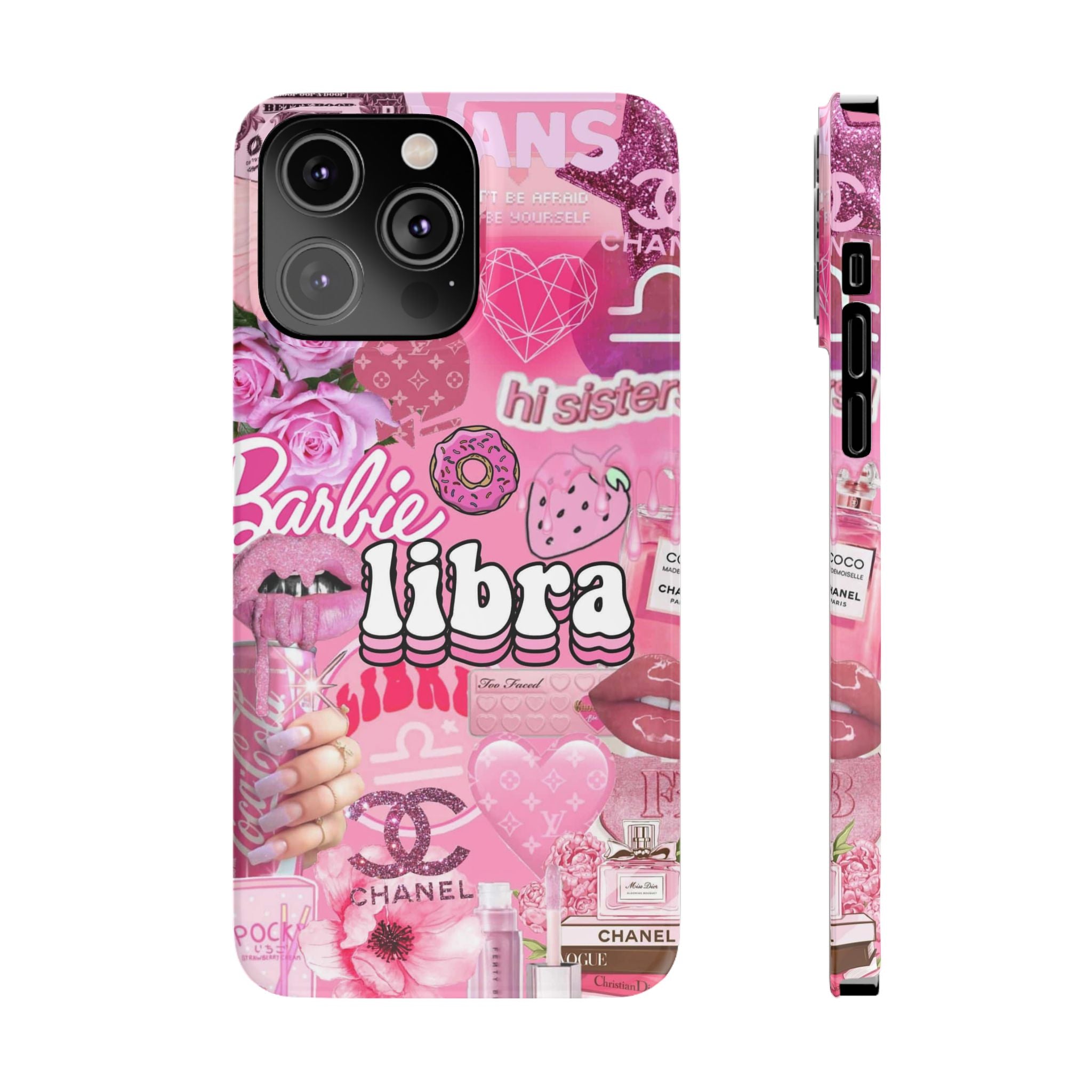 Libra Pink Collage Slim Phone Case