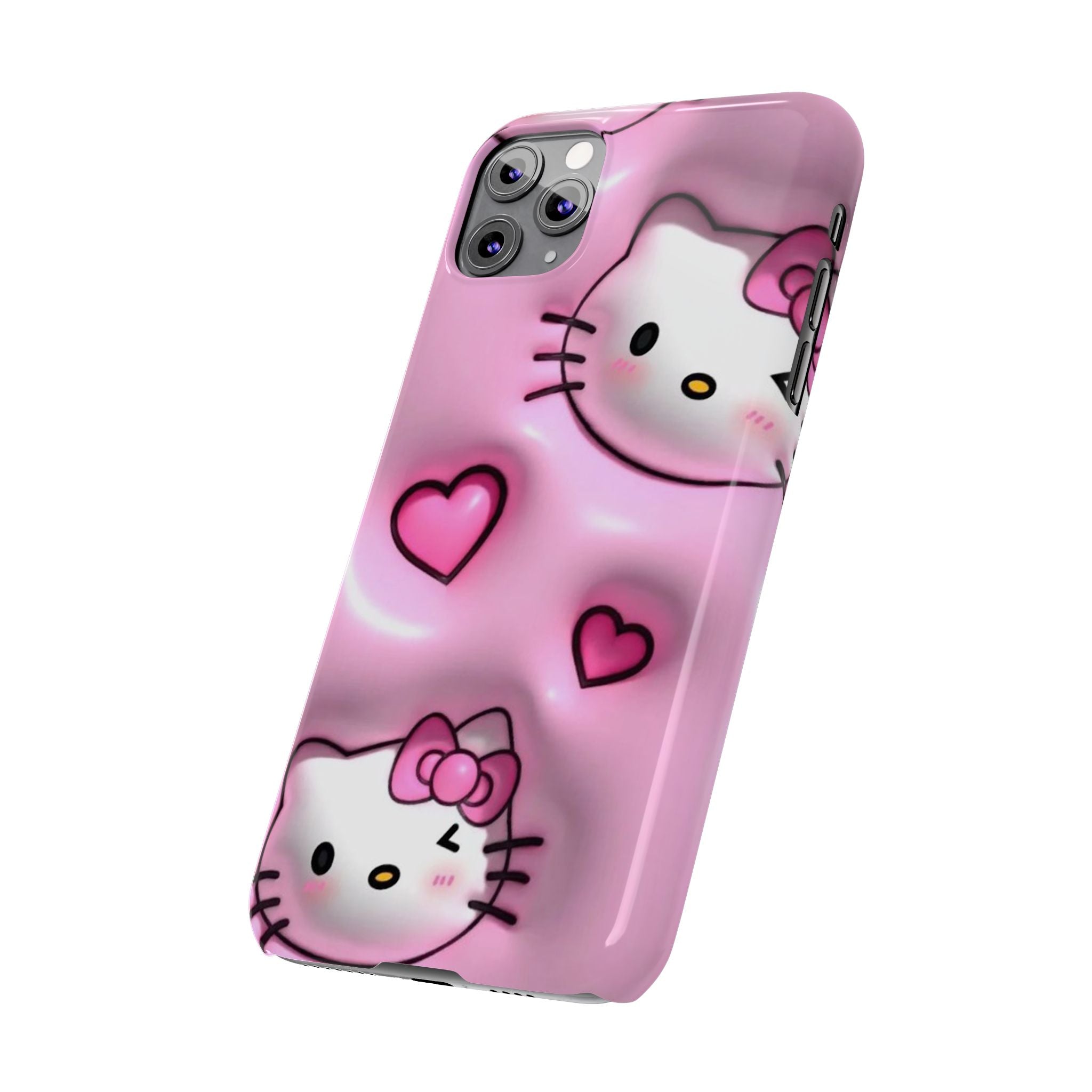 Hello Kitty Pink Hearts Slim Phone Case — Cute Kawaii iPhone Cover