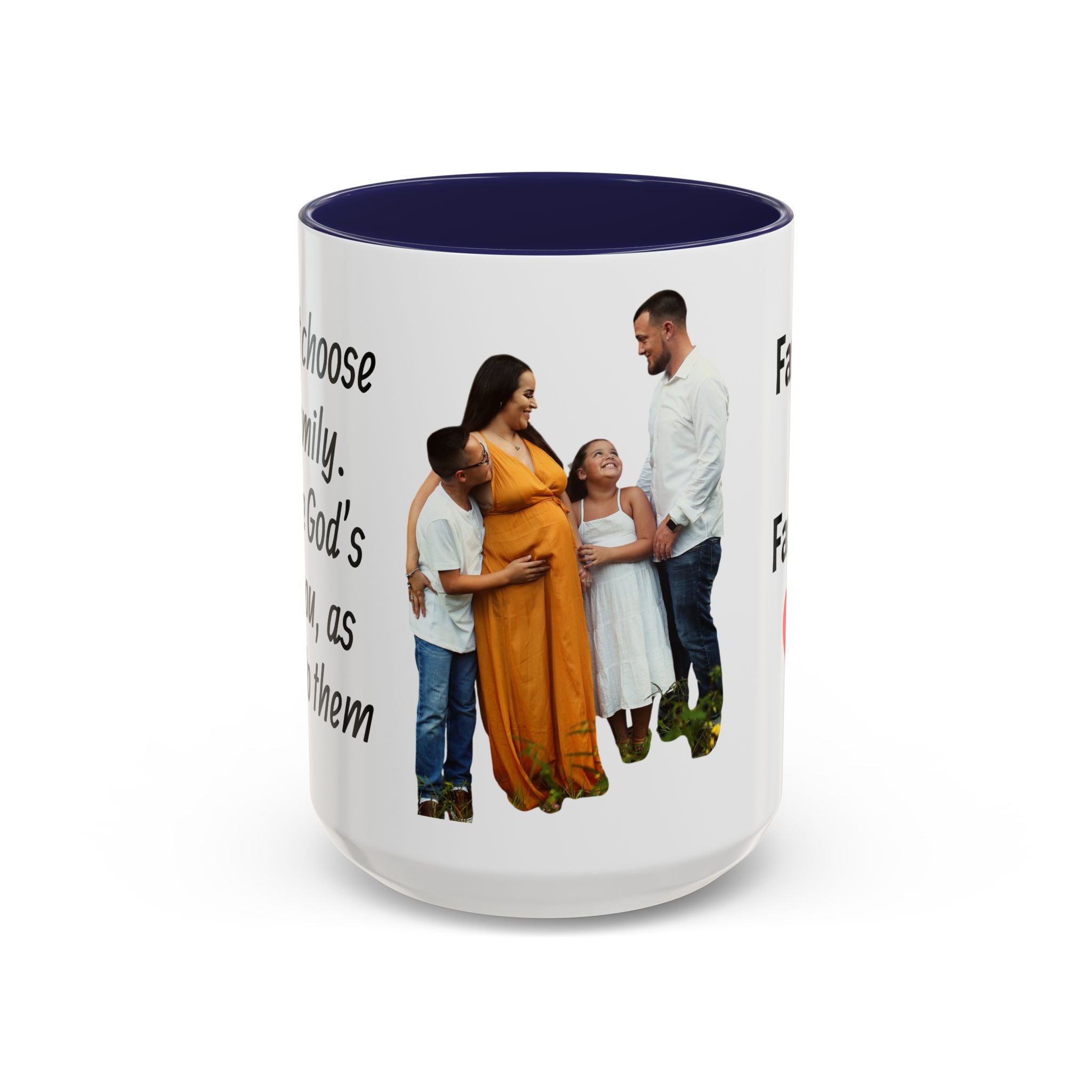 Personalized Family Photo Accent Coffee Mug — Custom 11/15oz Gift