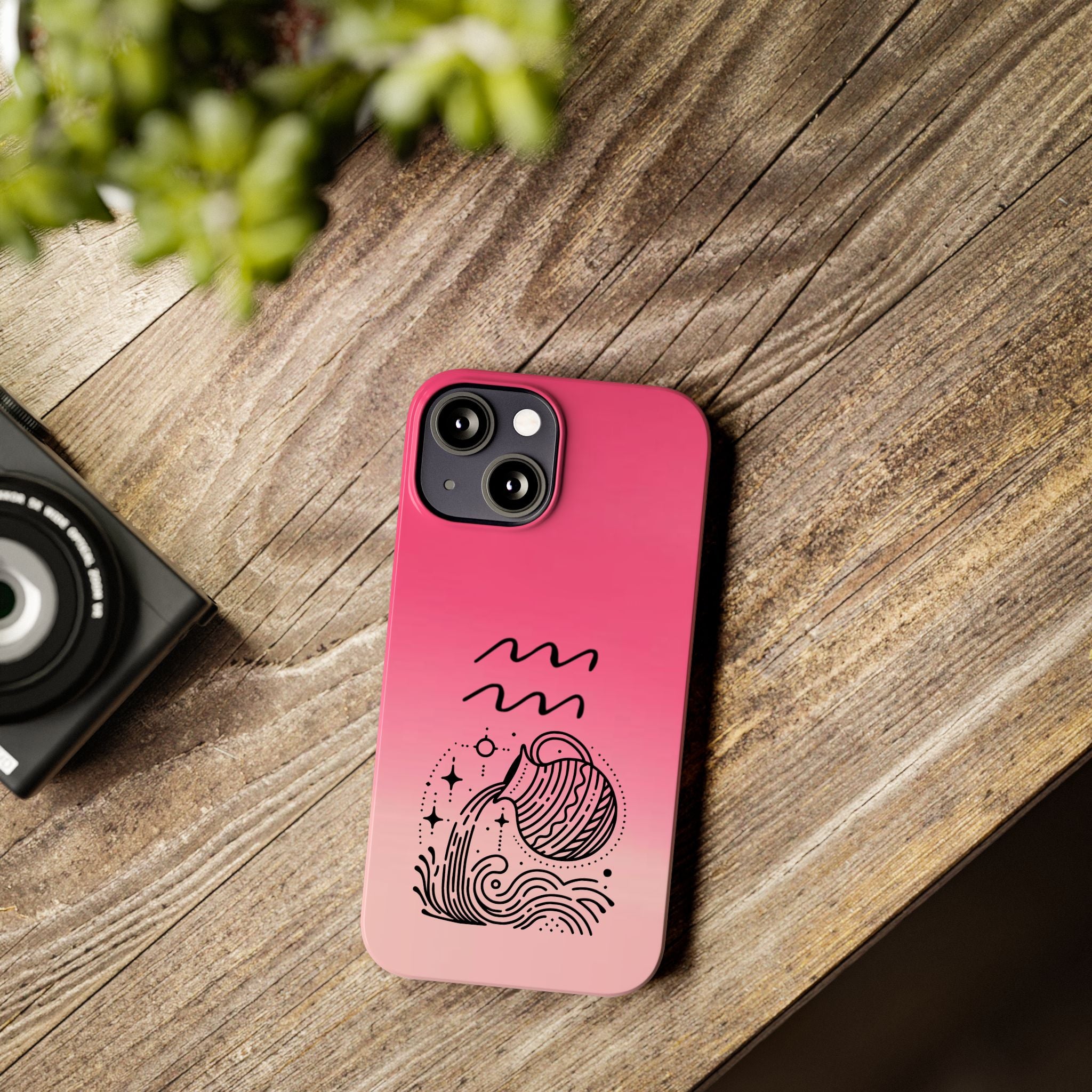 Aquarius Slim Phone Case - Zodiac Astrology Birthday Gift