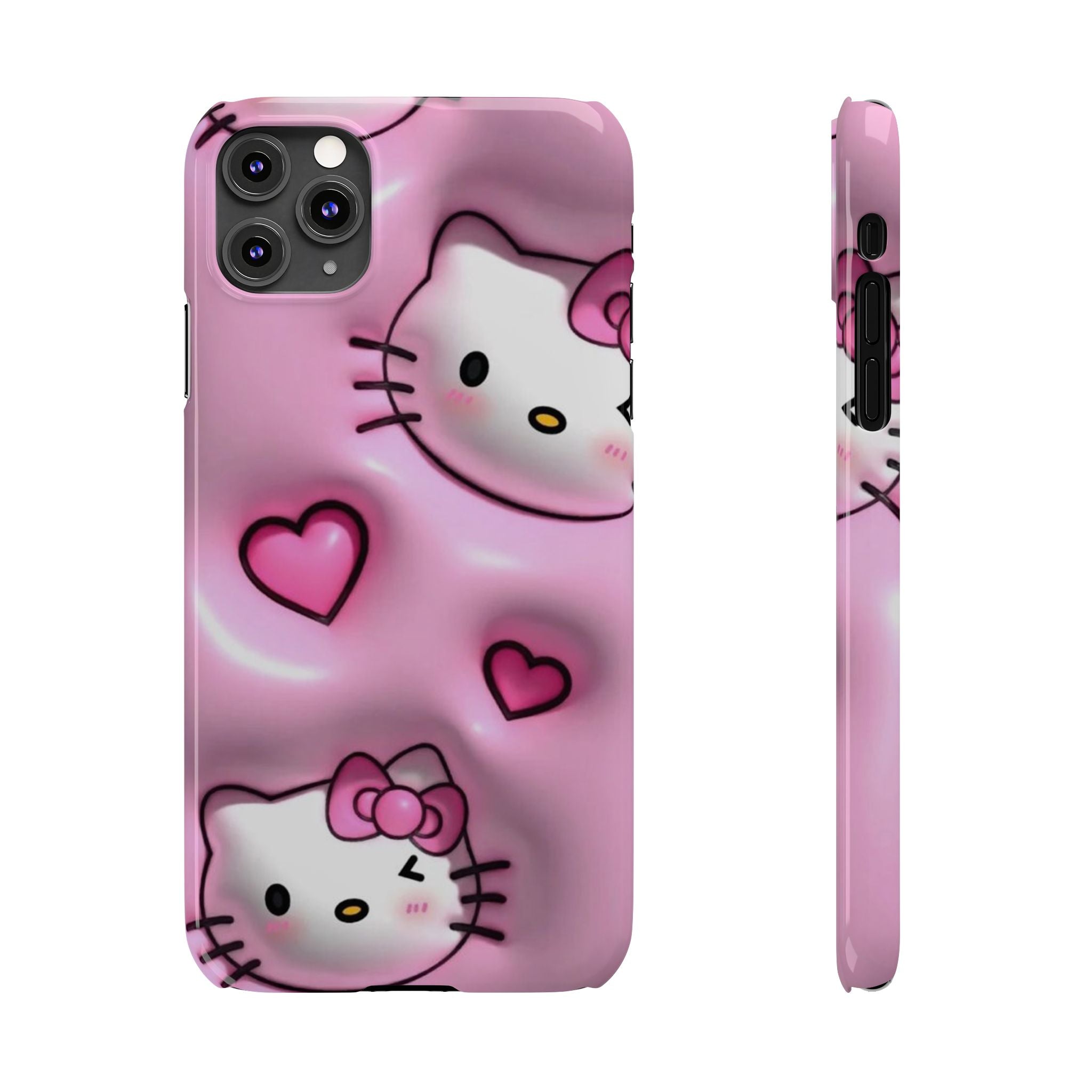 Hello Kitty Pink Hearts Slim Phone Case — Cute Kawaii iPhone Cover