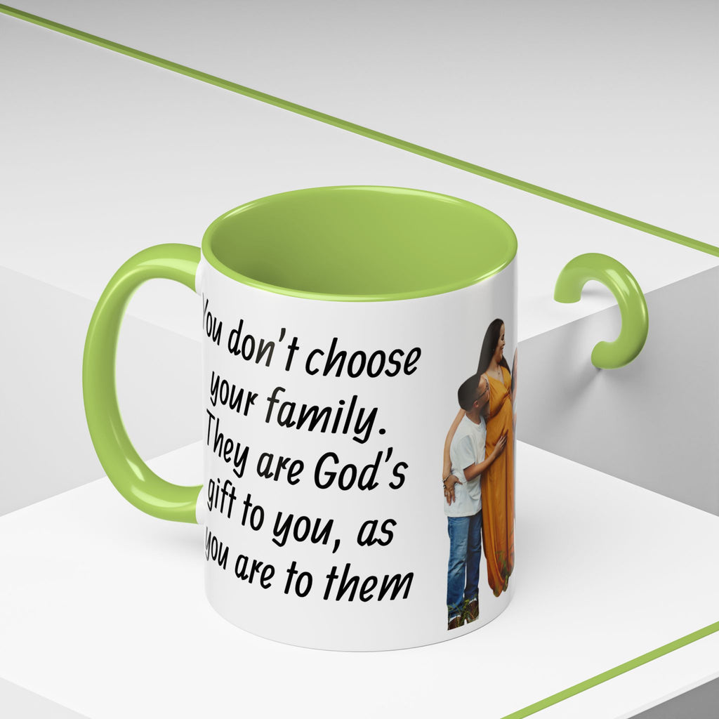 Personalized Family Photo Accent Coffee Mug — Custom 11/15oz Gift