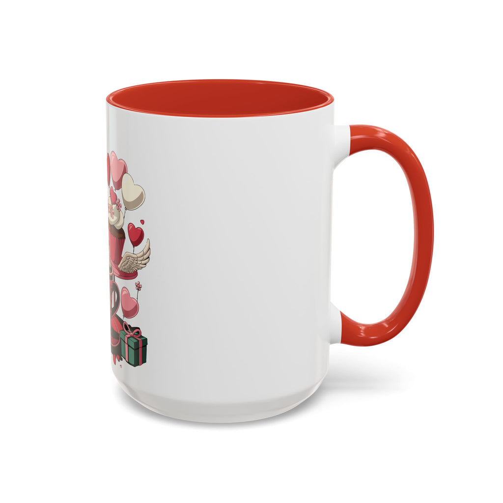 Valentine Dessert Love Accent Coffee Mug — Heart Cupcakes & Sweets 11/15oz