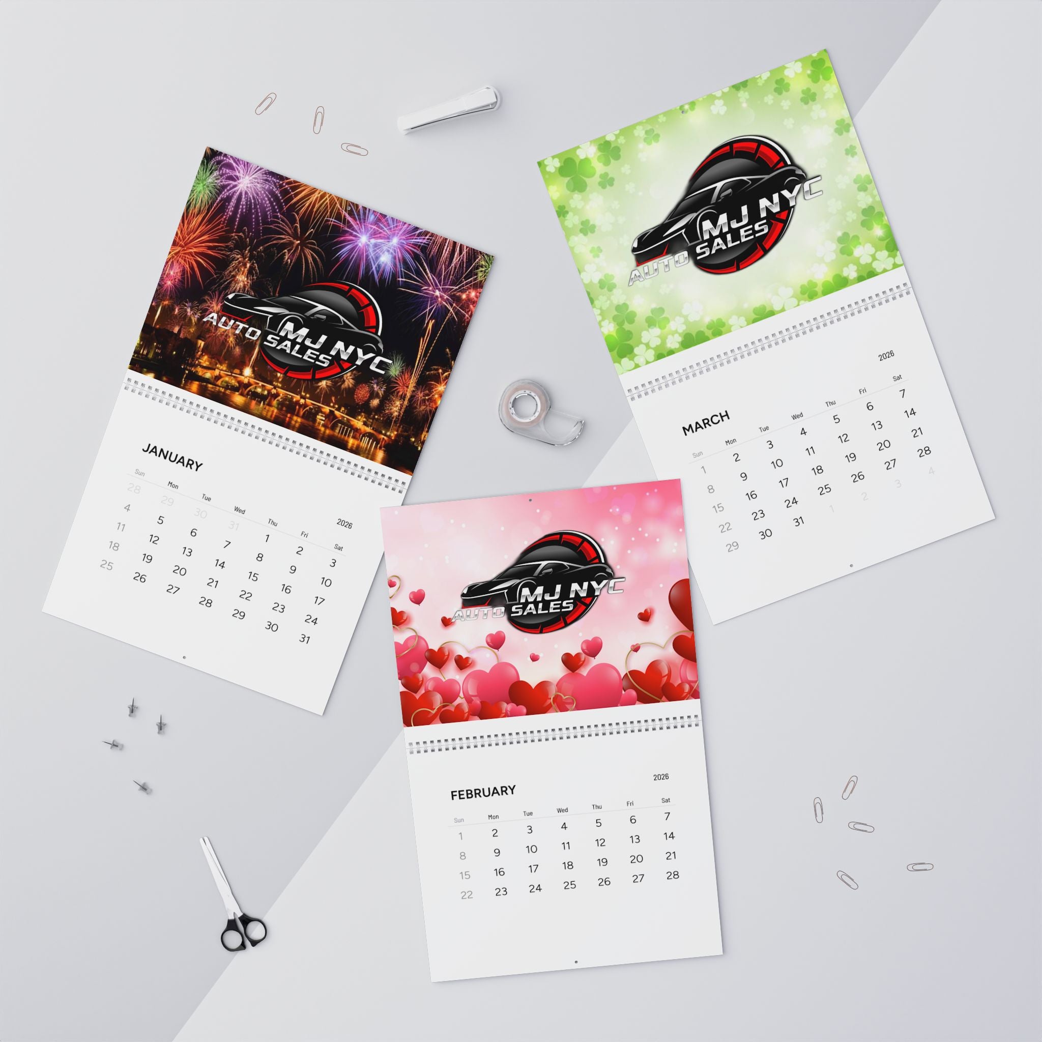 Persolinazed Wall Calendar 2026 | Branded Auto Sales Calendar