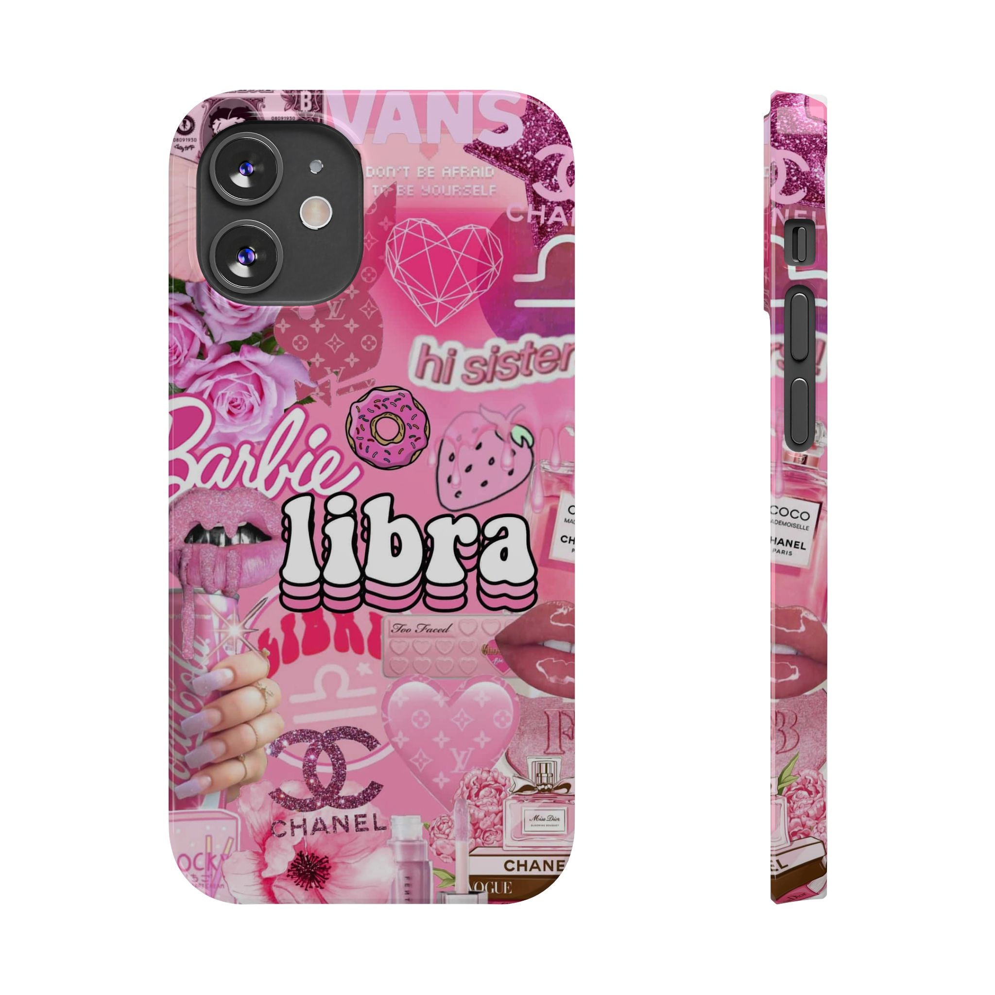 Libra Pink Collage Slim Phone Case