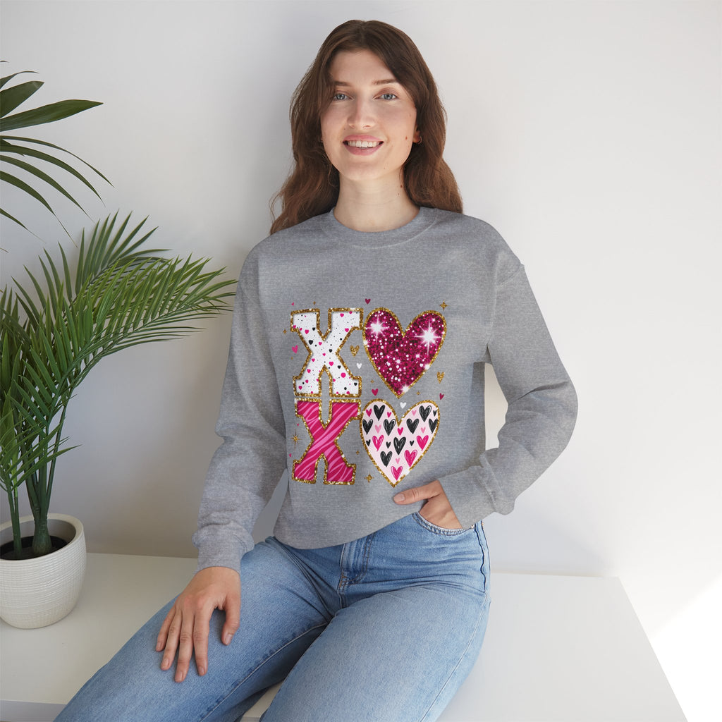 Valentine XOXO Heart Crewneck Sweatshirt