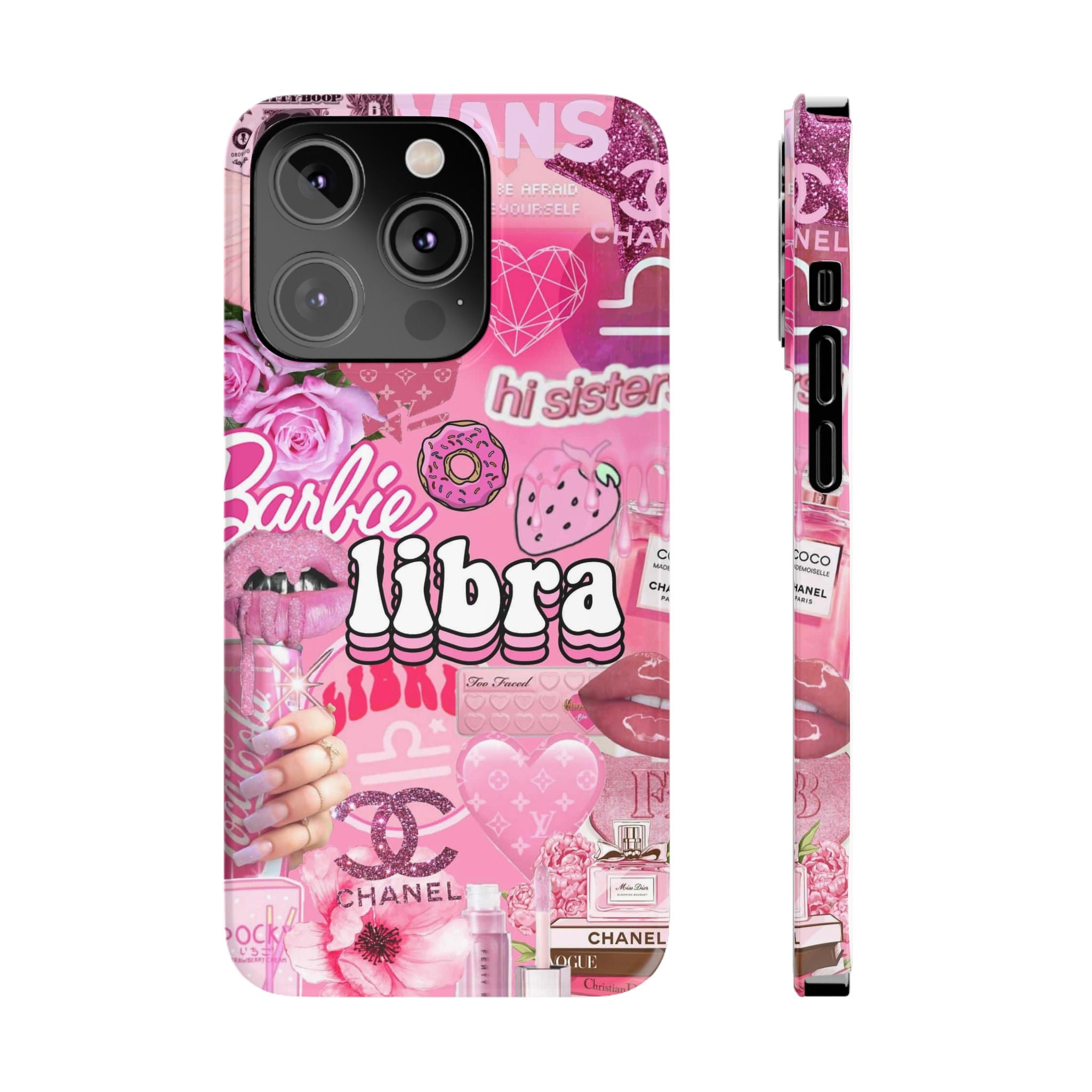 Libra Pink Collage Slim Phone Case