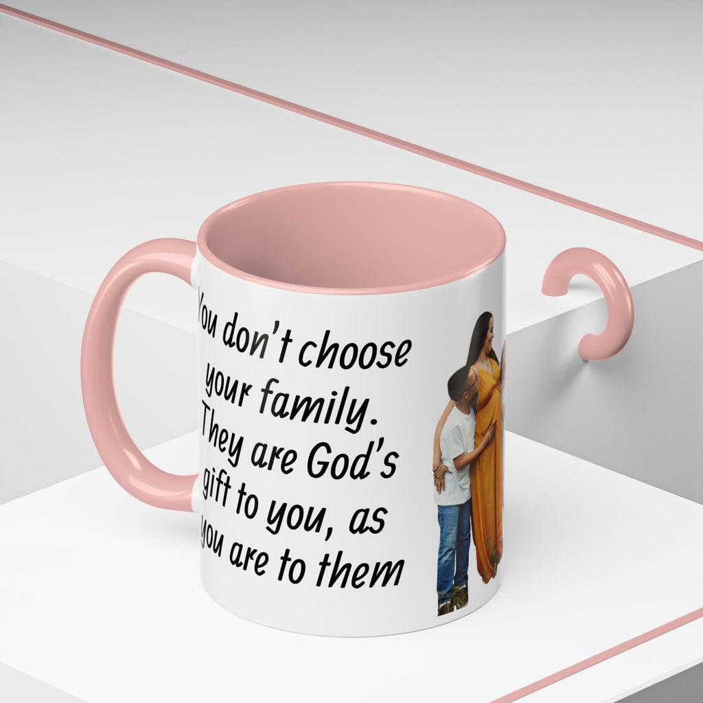 Personalized Family Photo Accent Coffee Mug — Custom 11/15oz Gift