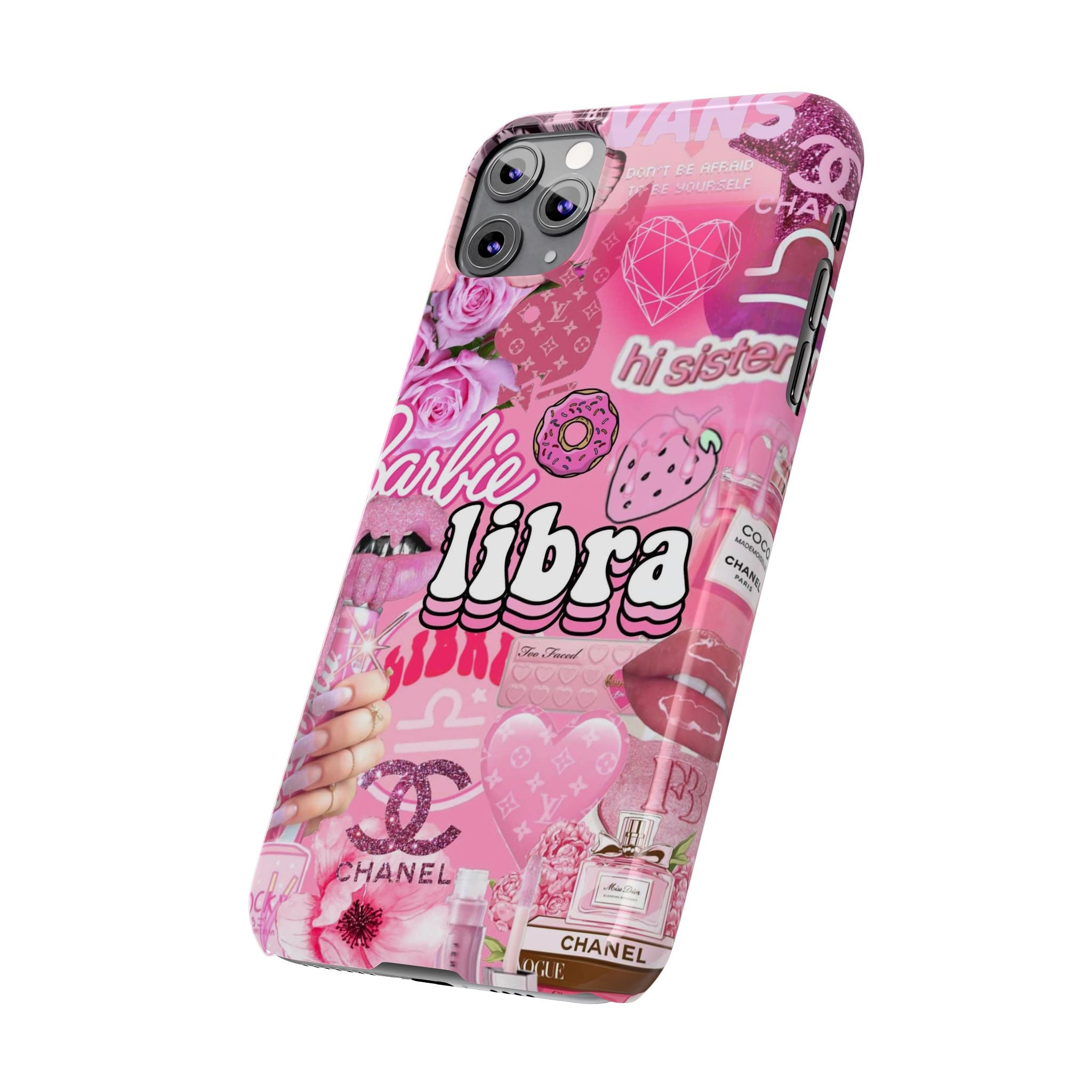 Libra Pink Collage Slim Phone Case