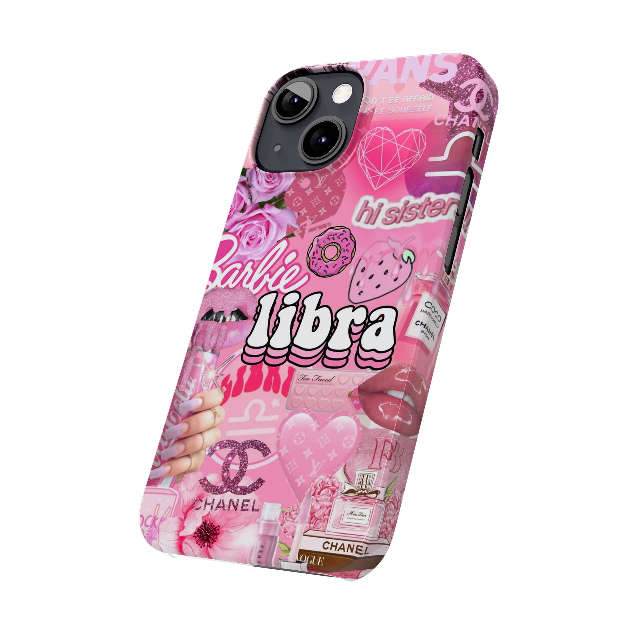 Libra Pink Collage Slim Phone Case