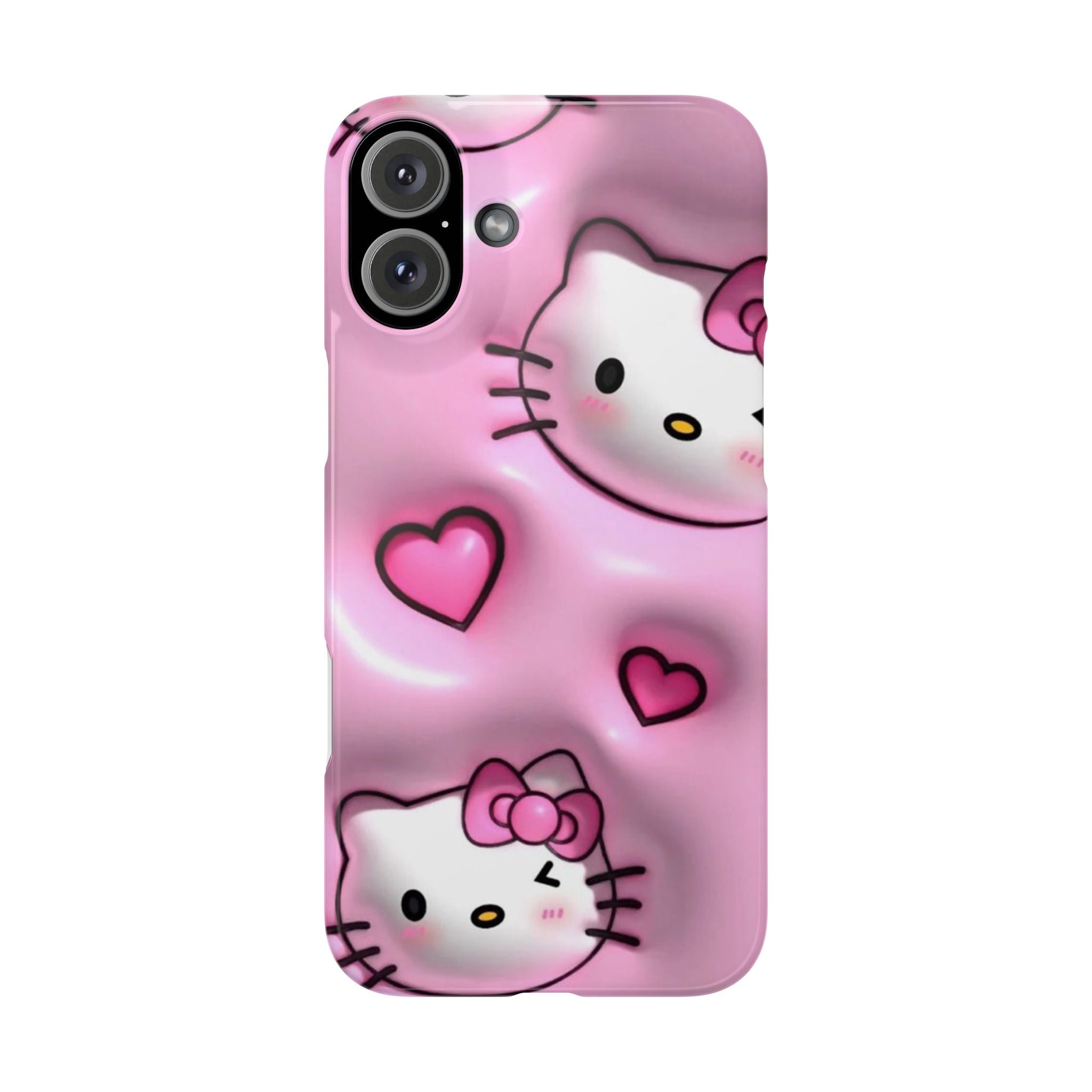 Hello Kitty Pink Hearts Slim Phone Case — Cute Kawaii iPhone Cover