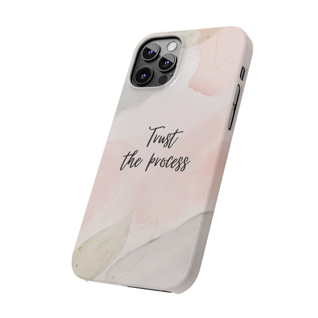 Slim Phone Case — Trust the Process Floral Watercolor Phone Cover