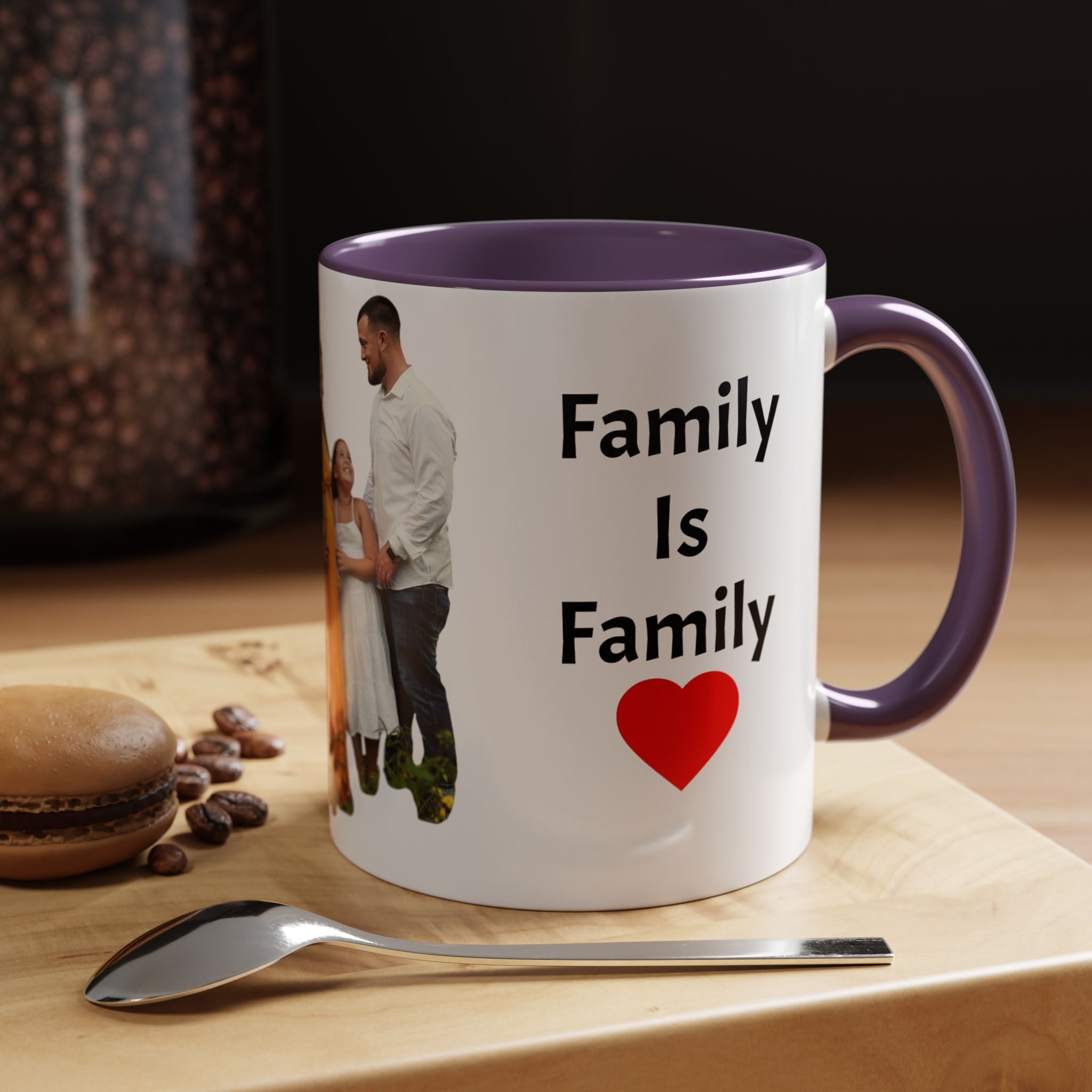 Personalized Family Photo Accent Coffee Mug — Custom 11/15oz Gift